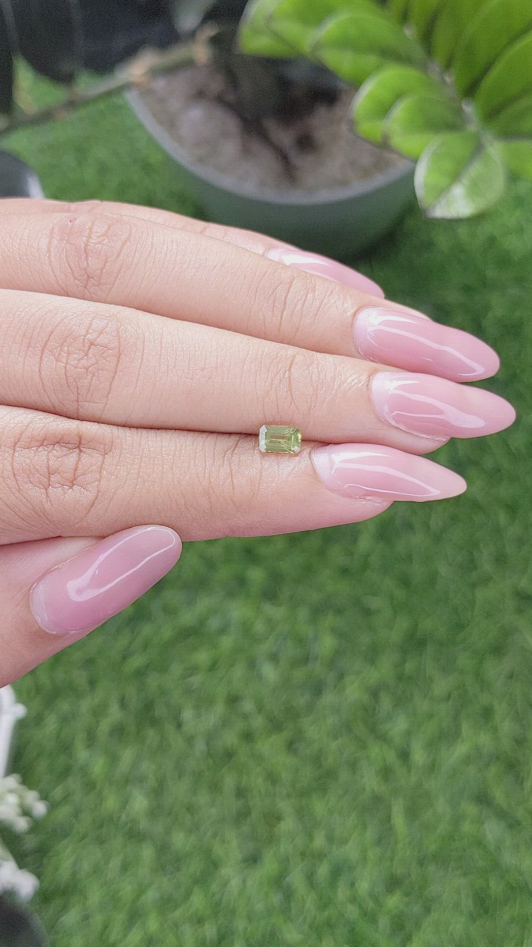 0.54 Ct. Chrysoberyl from Ceylon (Sri Lanka) Size Video