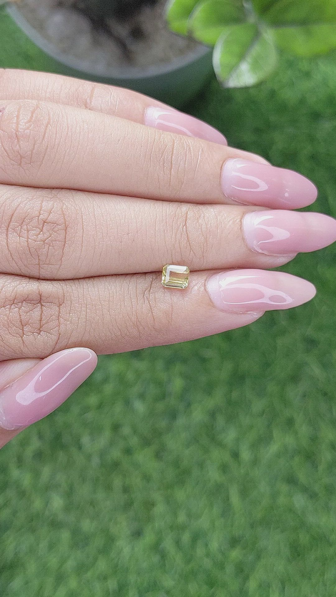 0.49 Ct. Chrysoberyl from Ceylon (Sri Lanka) Size Video