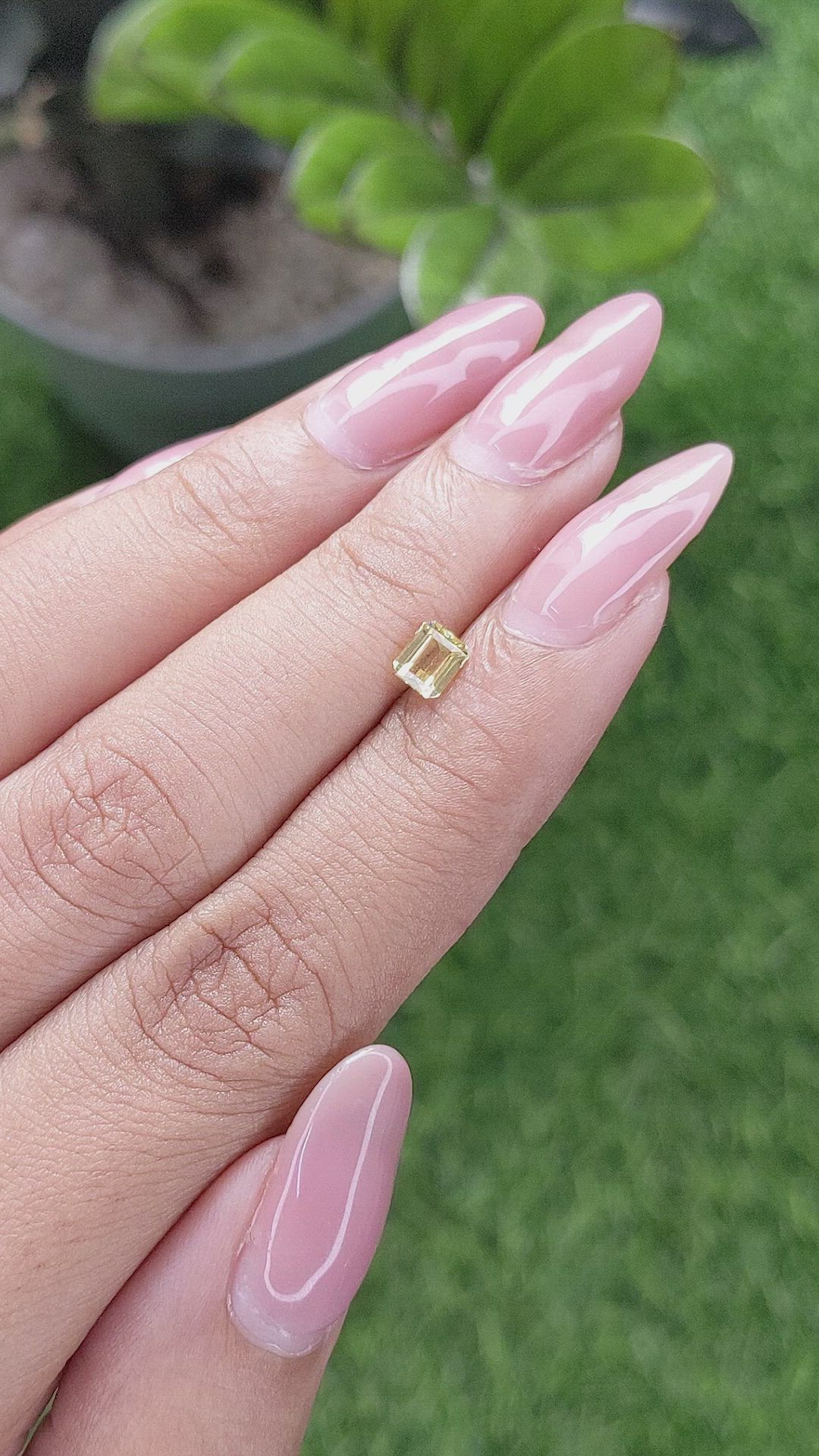 0.49 Ct. Chrysoberyl from Ceylon (Sri Lanka) Size Video