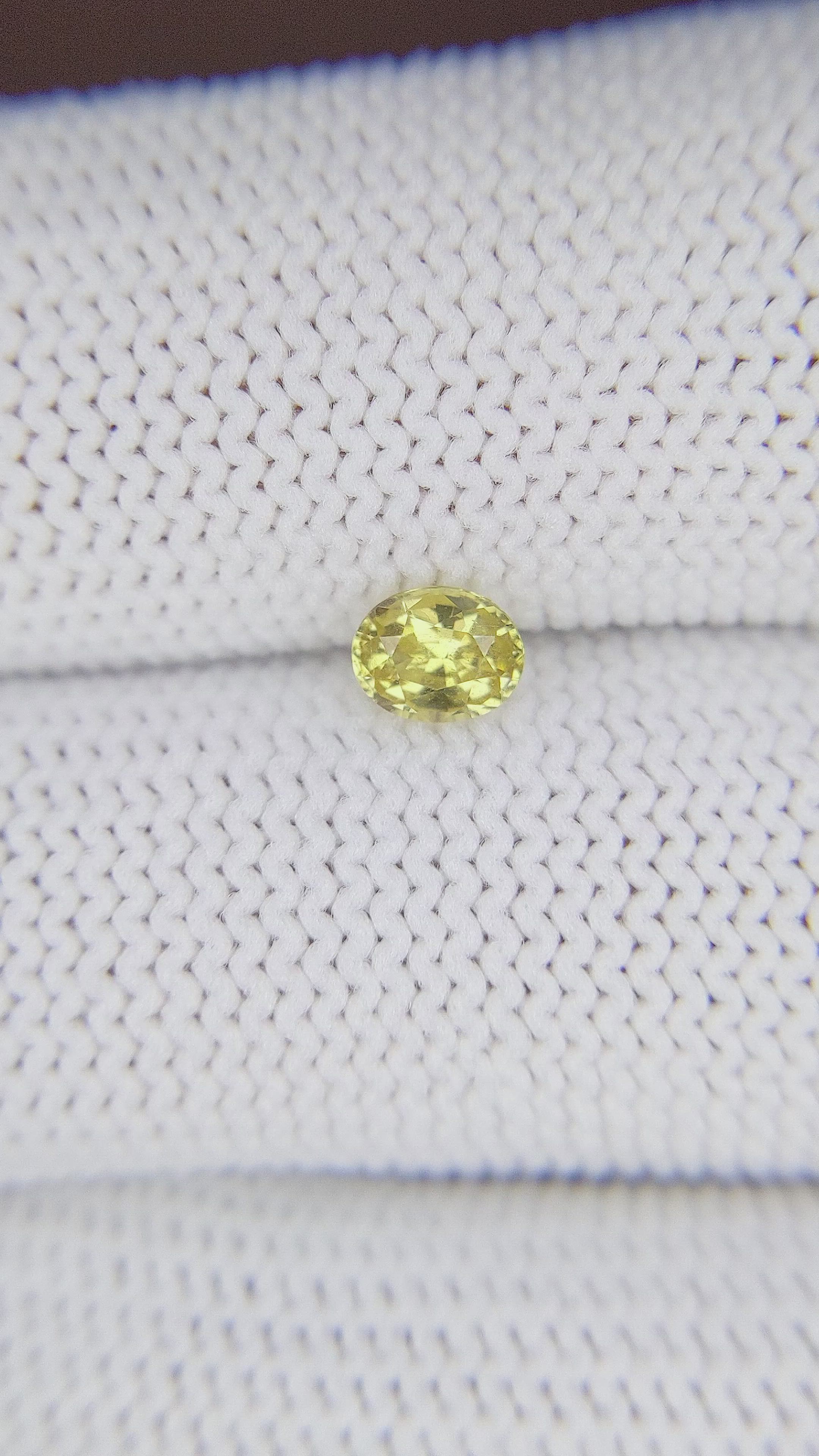0.50 Ct. Chrysoberyl from Ceylon (Sri Lanka) Size Video