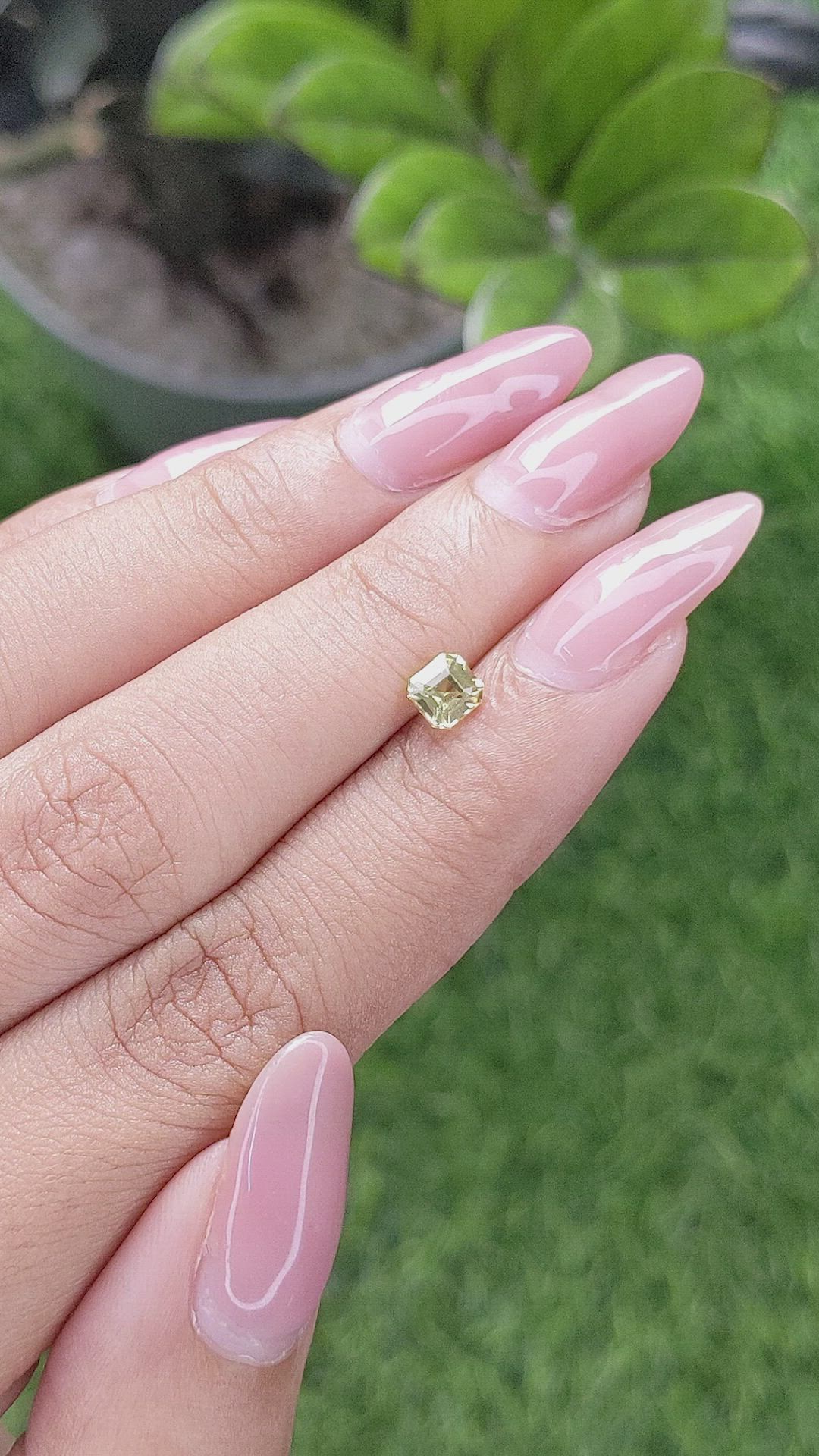 0.56 Ct. Chrysoberyl from Ceylon (Sri Lanka) Size Video