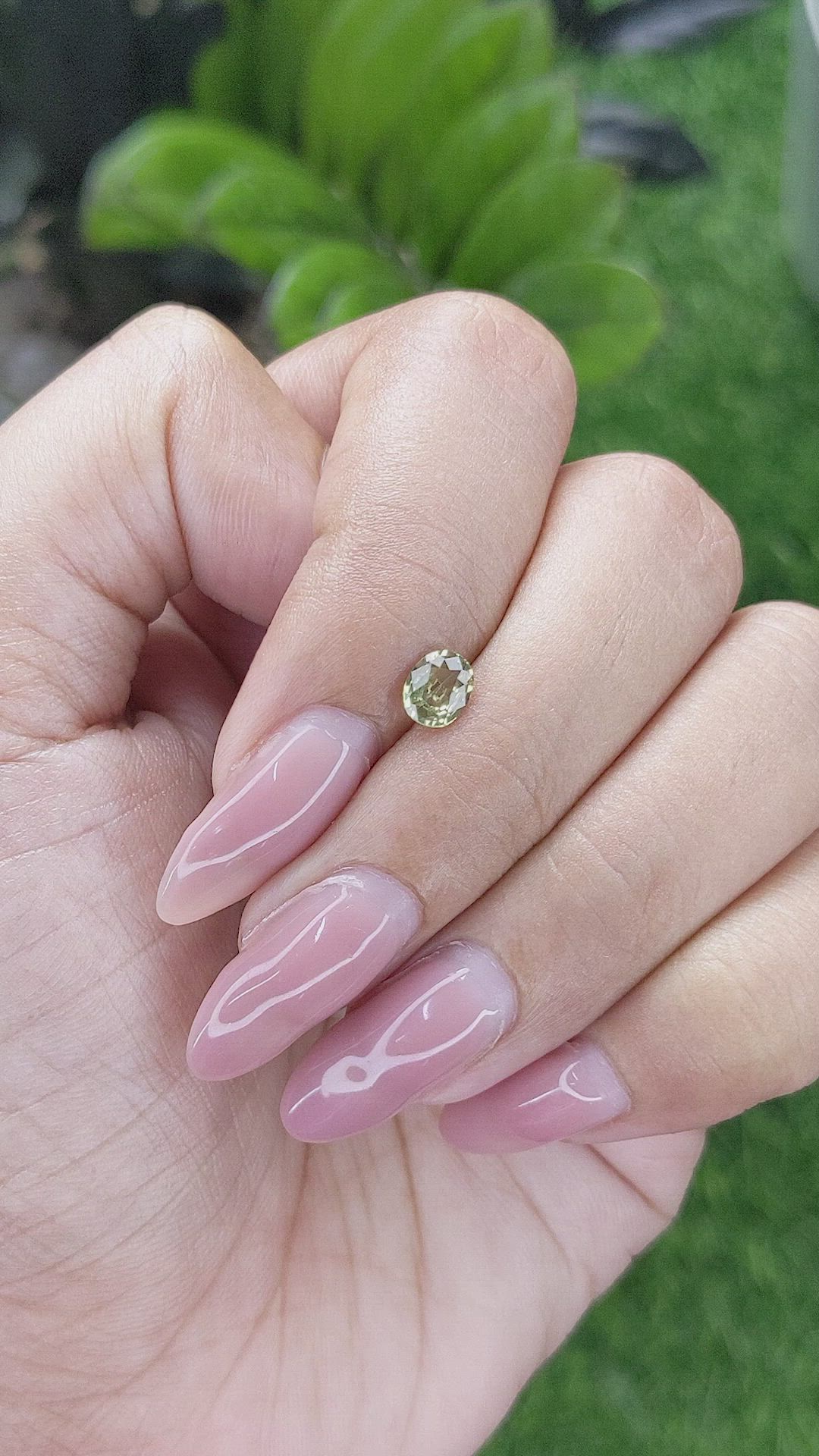 0.51 Ct. Chrysoberyl from Ceylon (Sri Lanka) Size Video