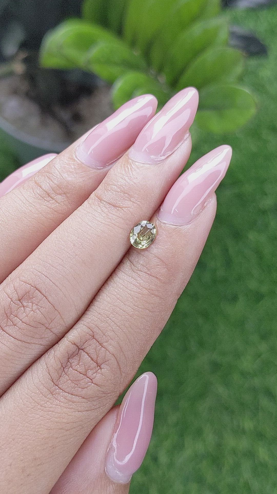 0.51 Ct. Chrysoberyl from Ceylon (Sri Lanka) Size Video