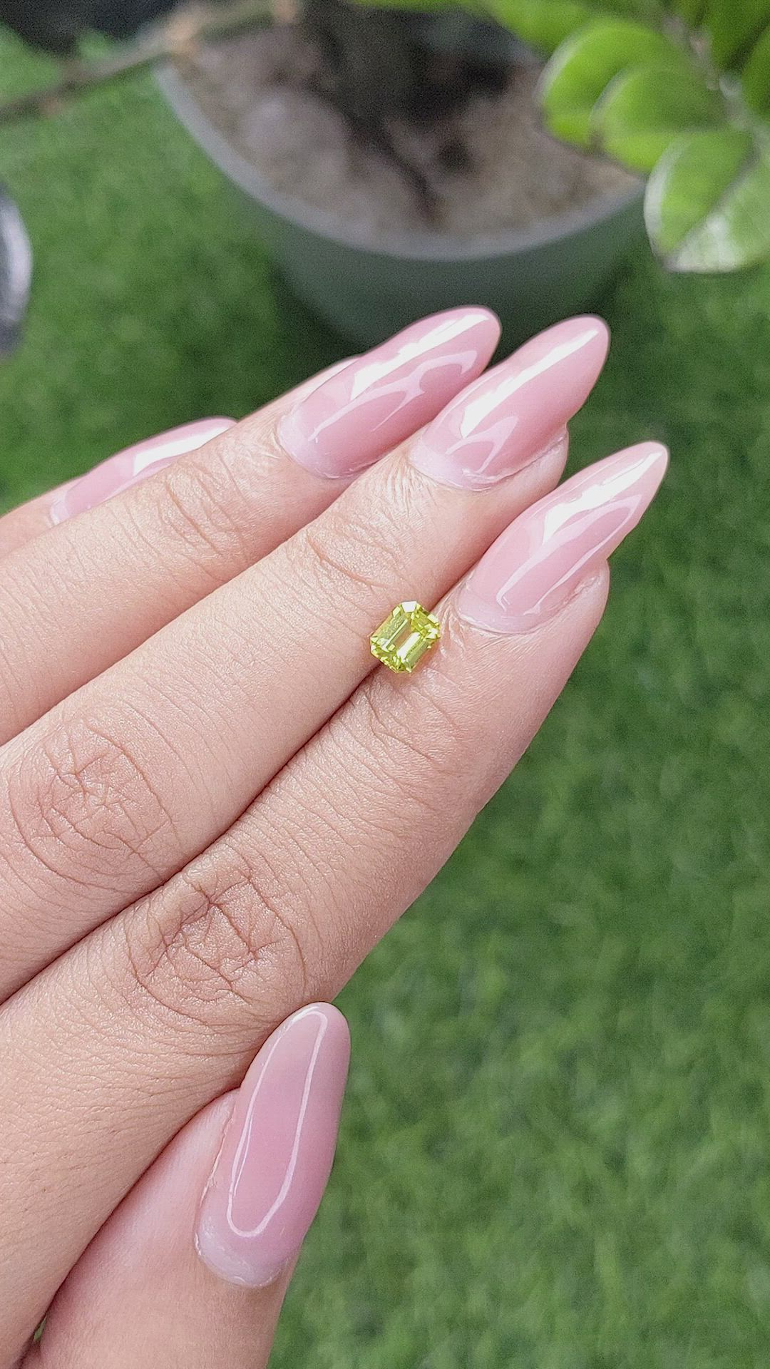 0.63 Ct. Chrysoberyl from Ceylon (Sri Lanka) Size Video