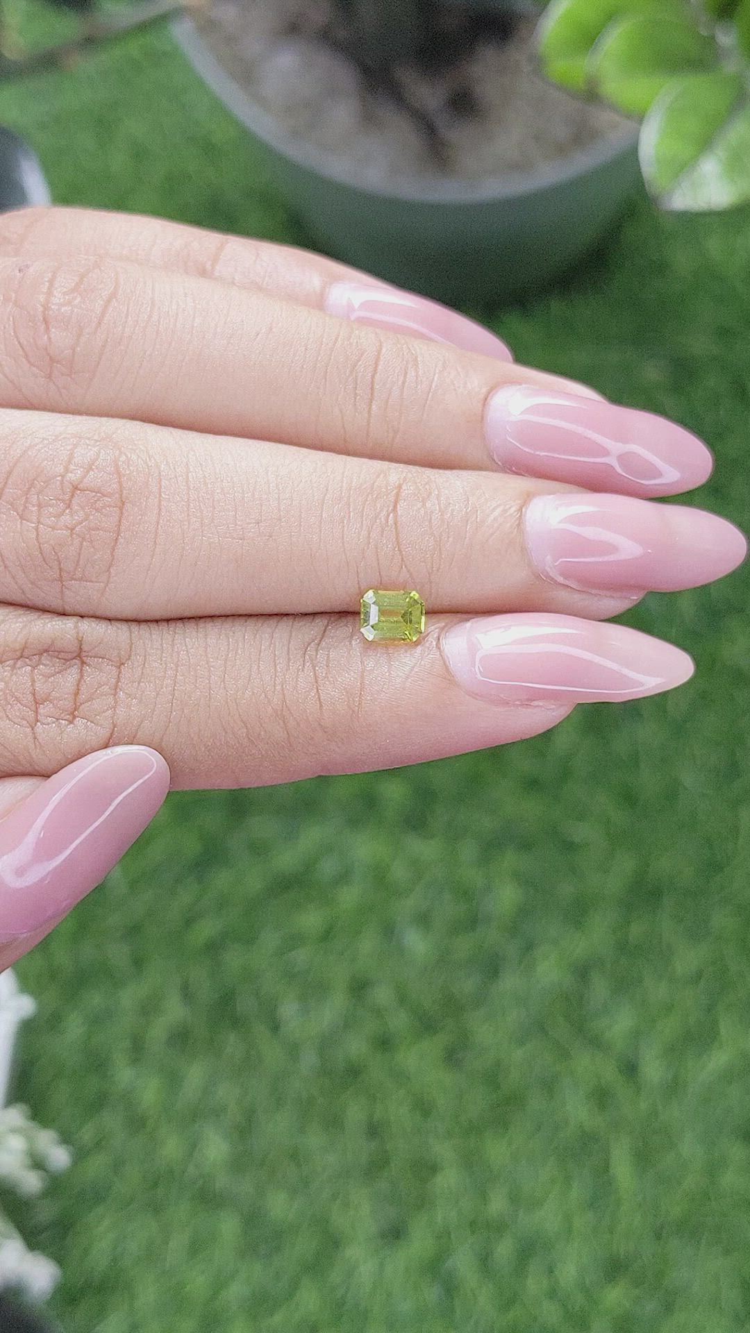 0.63 Ct. Chrysoberyl from Ceylon (Sri Lanka) Size Video