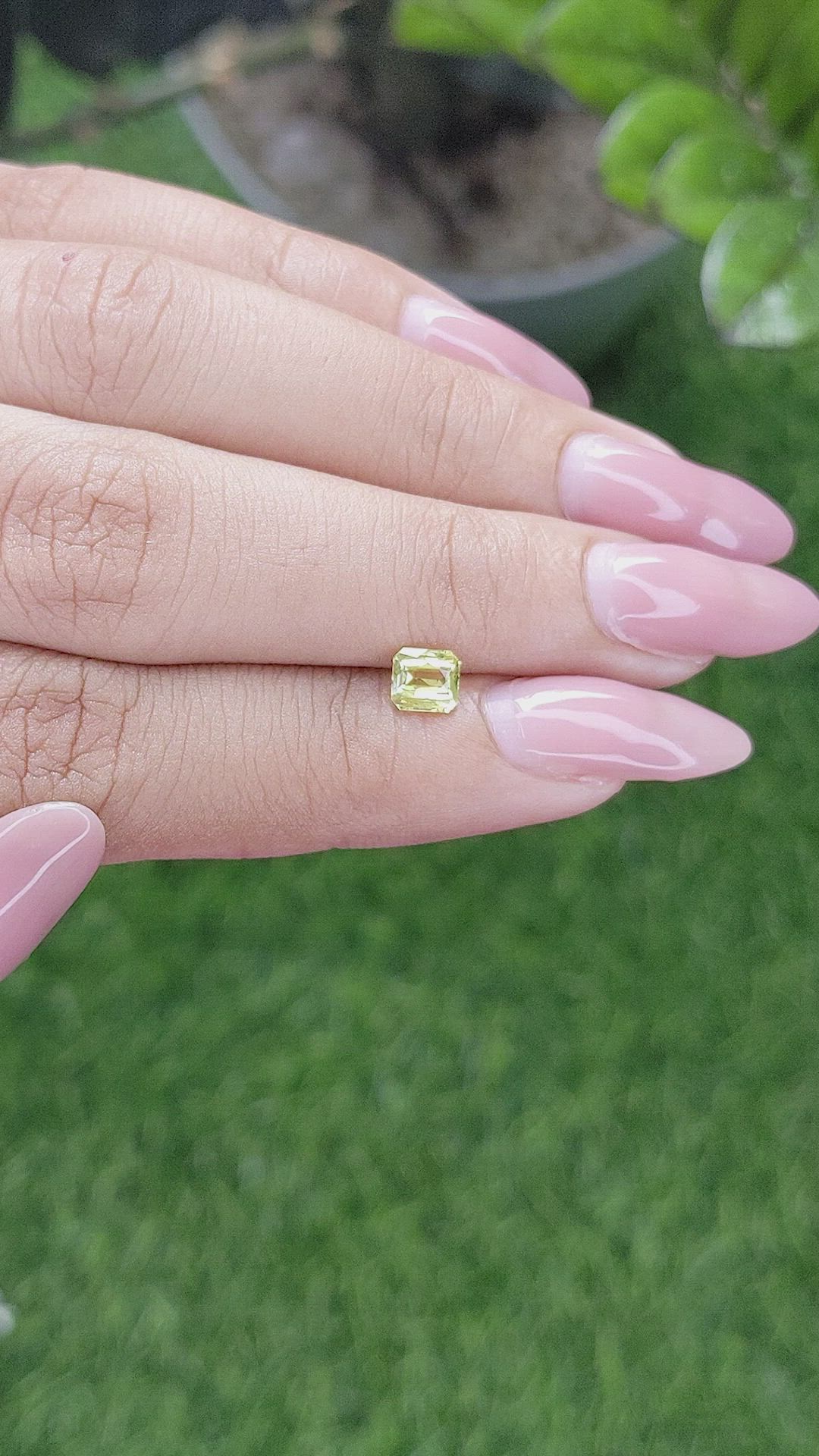 0.62 Ct. Chrysoberyl from Ceylon (Sri Lanka) Size Video