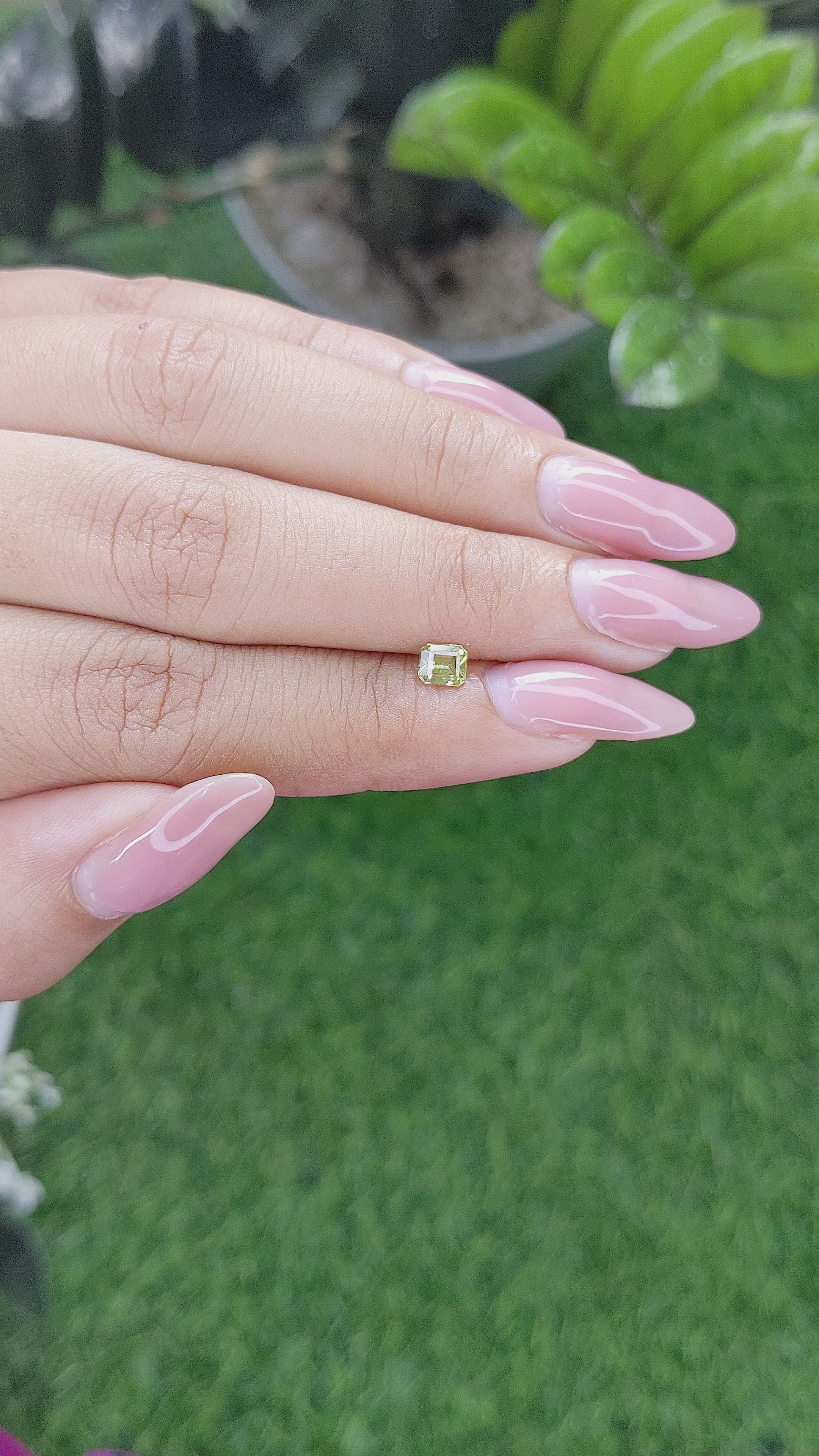 0.39 Ct. Chrysoberyl from Ceylon (Sri Lanka) Size Video