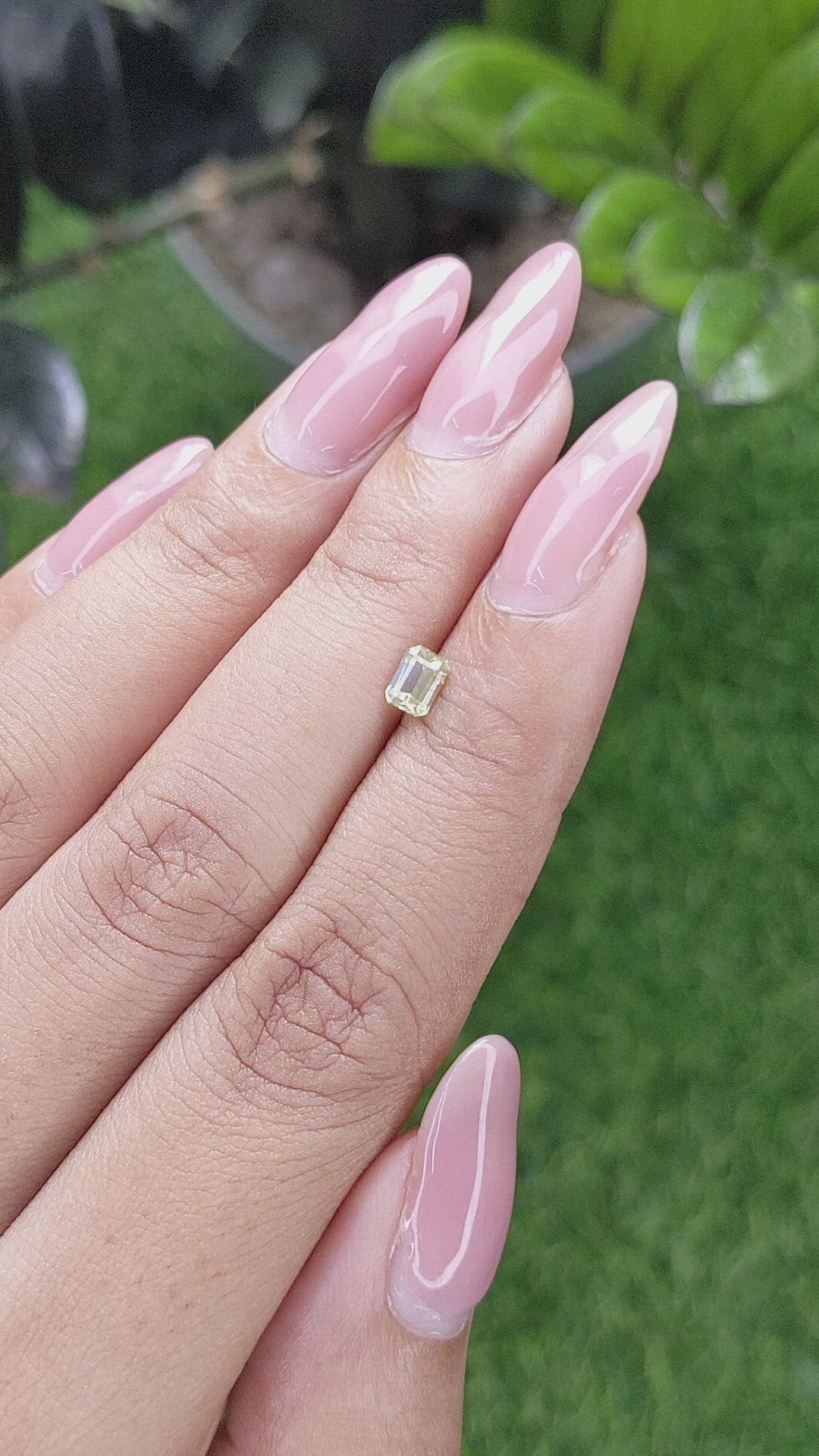 0.42 Ct. Chrysoberyl from Ceylon (Sri Lanka) Size Video