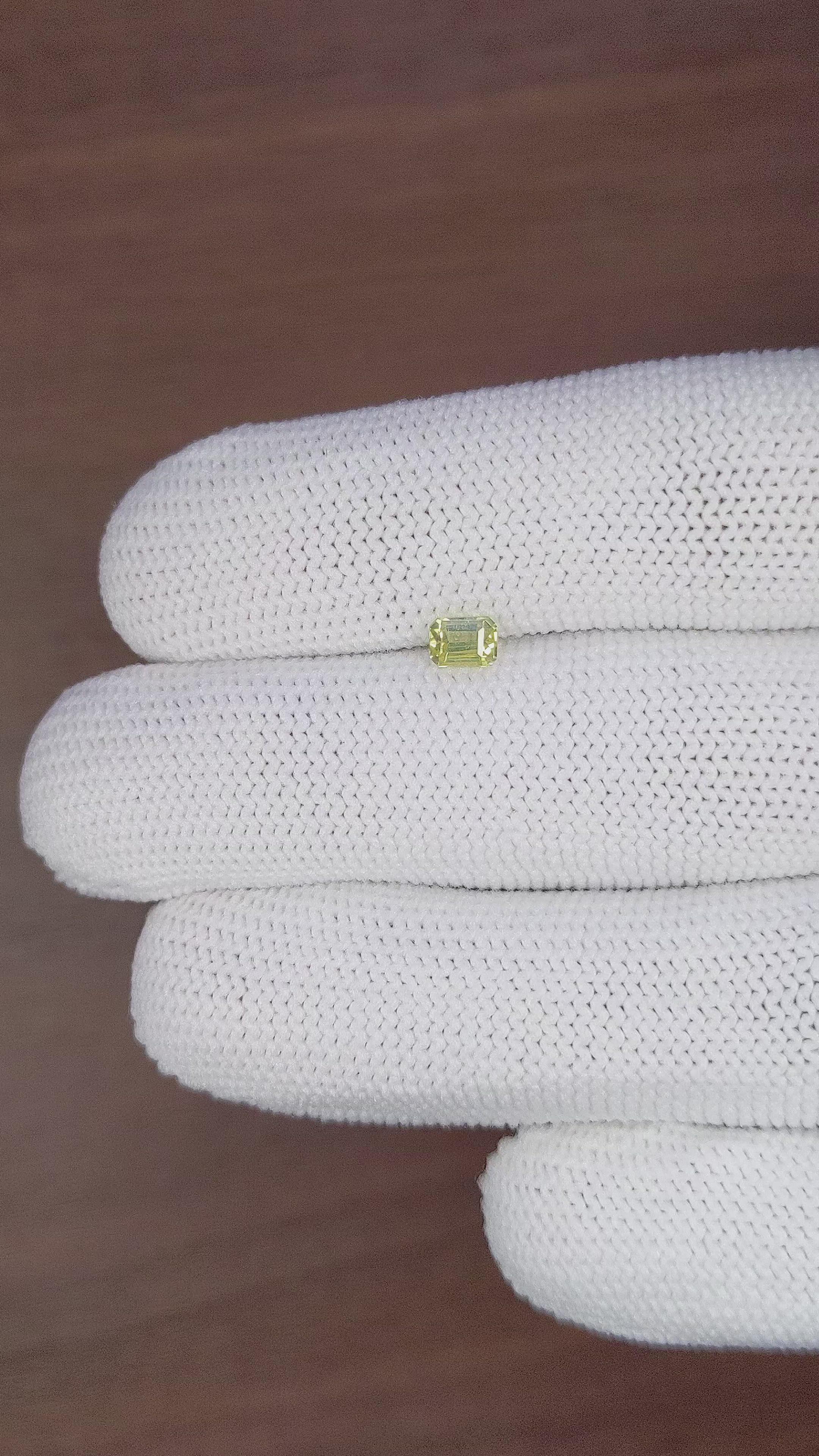 0.42 Ct. Chrysoberyl from Ceylon (Sri Lanka) Size Video