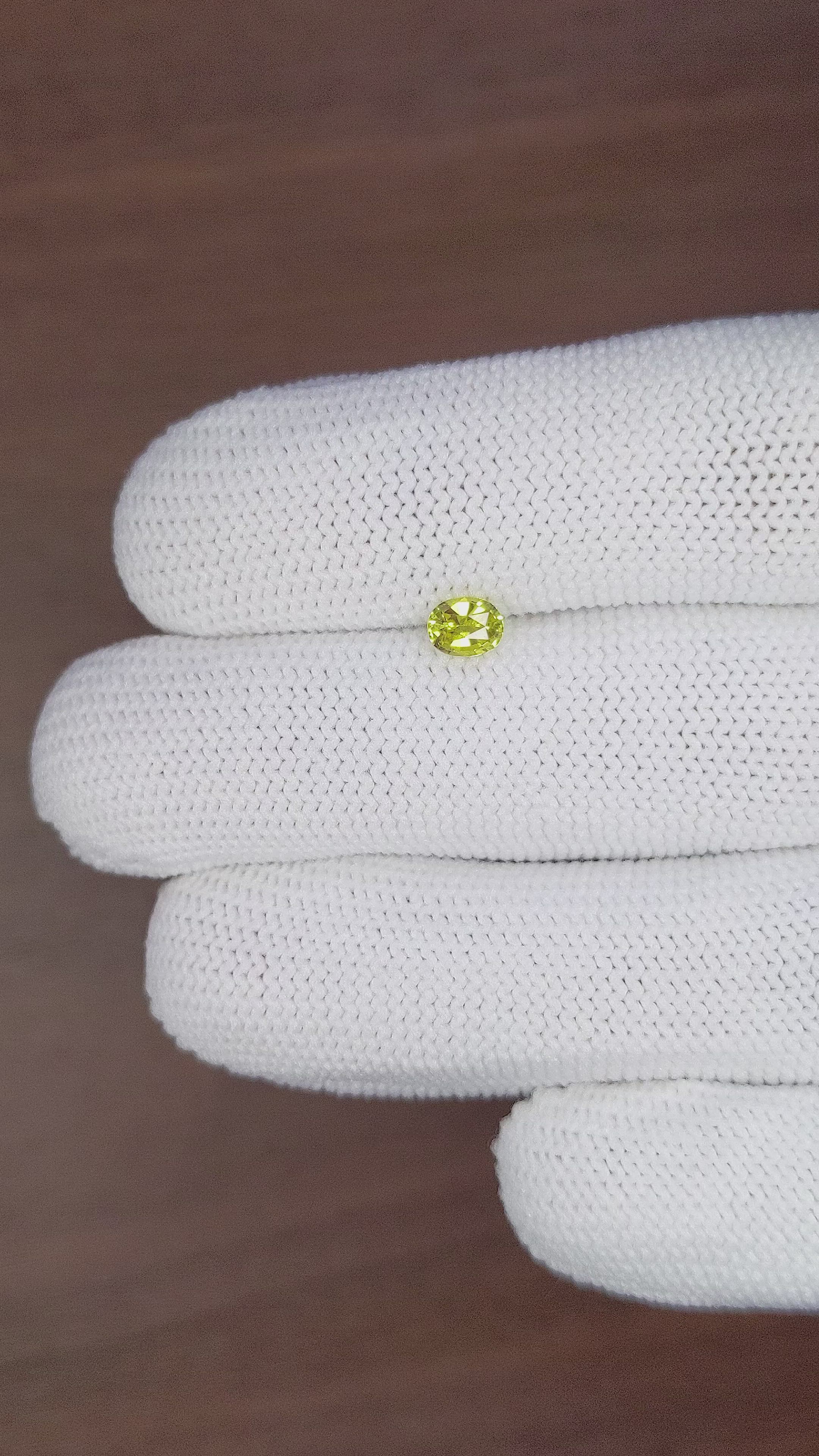 0.46 Ct. Chrysoberyl from Ceylon (Sri Lanka) Size Video