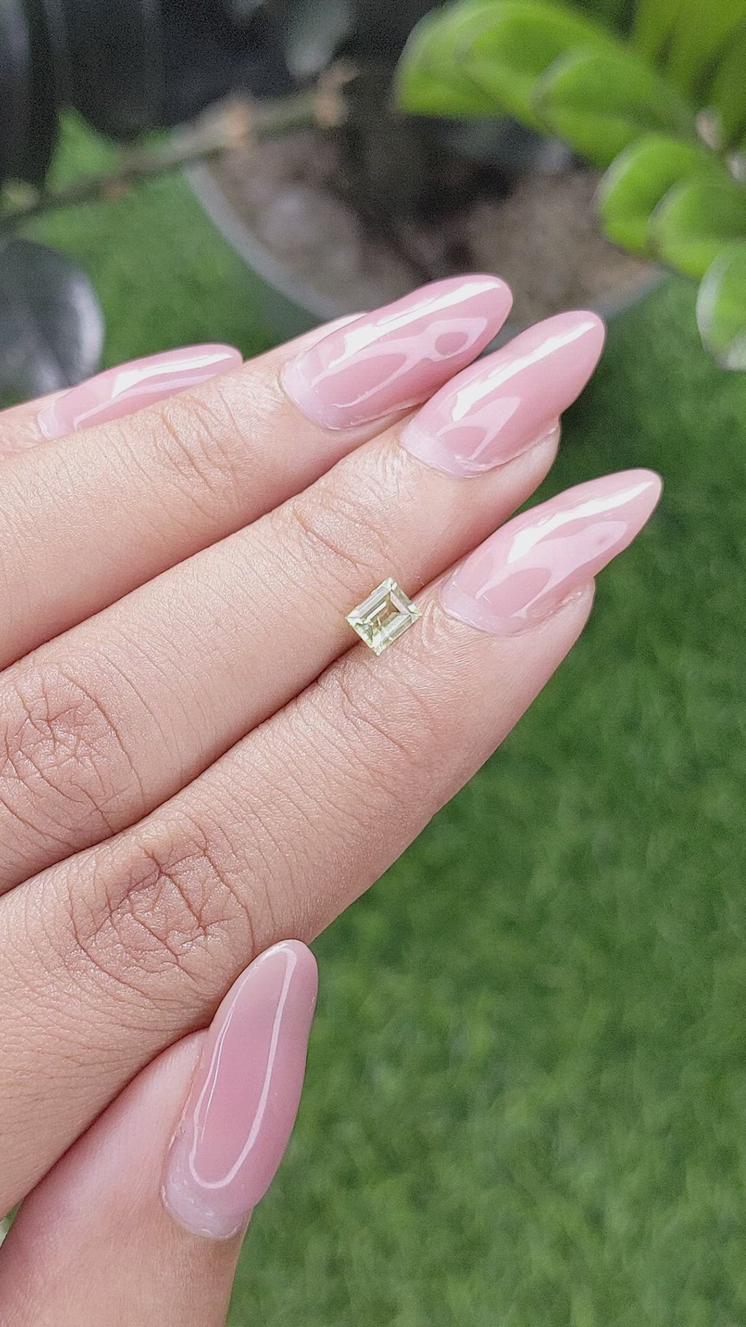 0.43 Ct. Chrysoberyl from Ceylon (Sri Lanka) Size Video