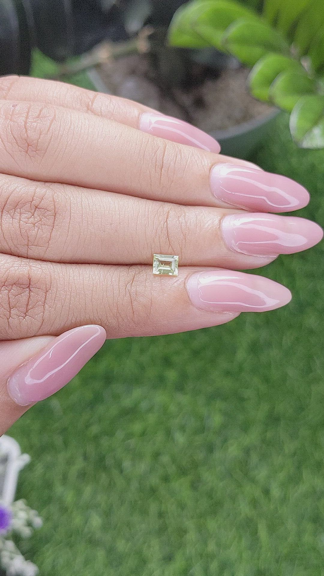 0.43 Ct. Chrysoberyl from Ceylon (Sri Lanka) Size Video