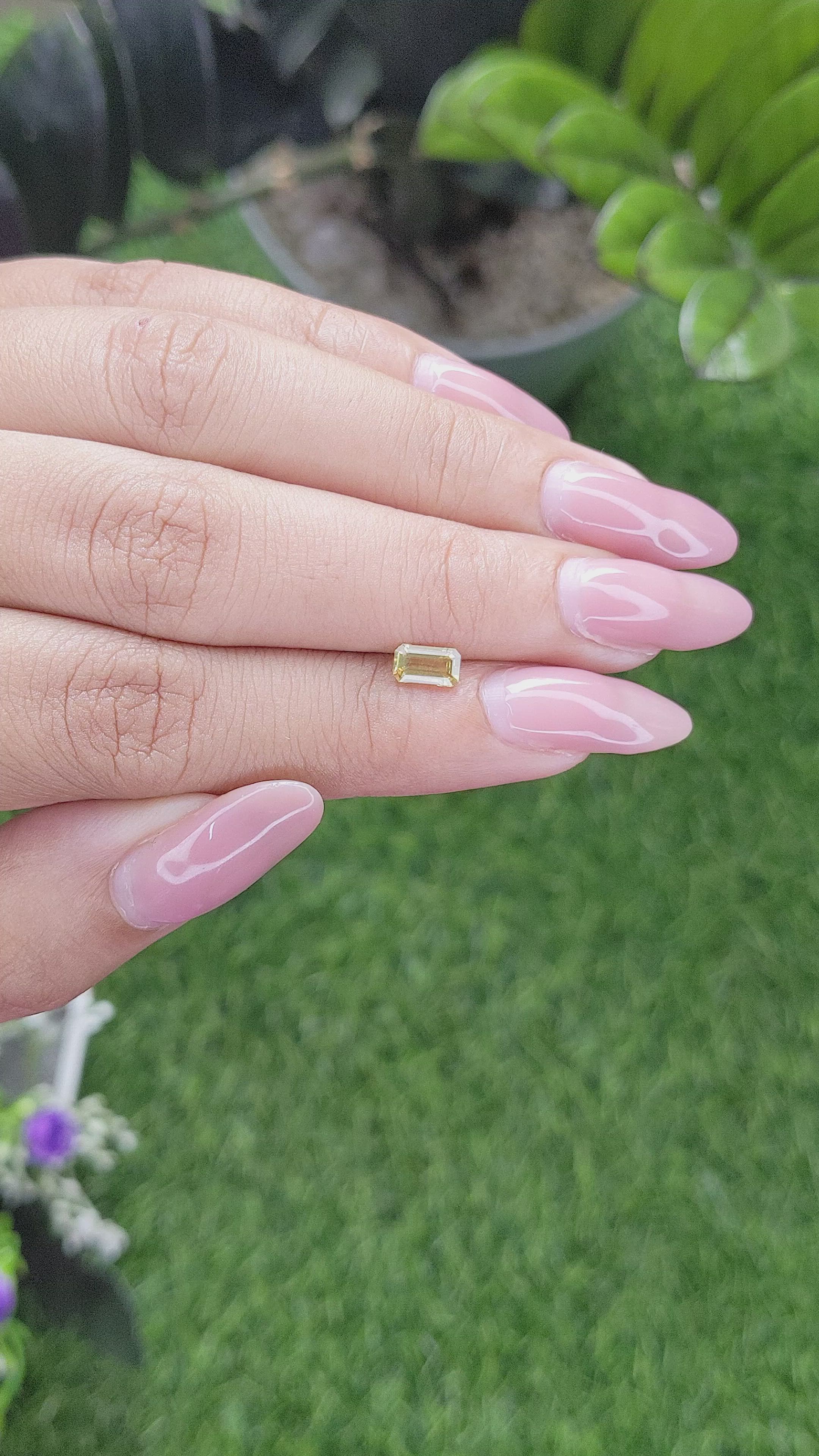 0.52 Ct. Chrysoberyl from Ceylon (Sri Lanka) Size Video