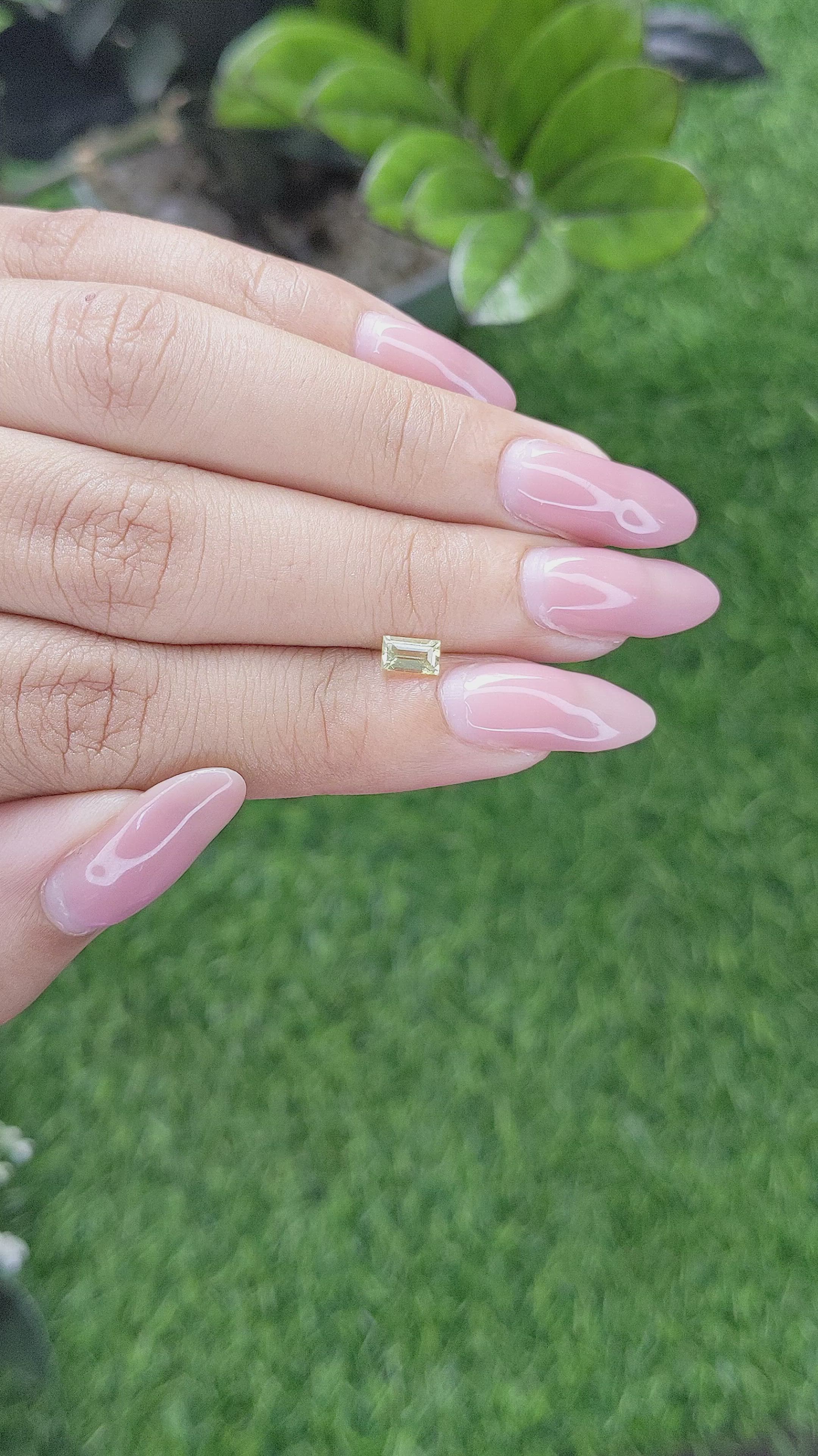 0.39 Ct. Chrysoberyl from Ceylon (Sri Lanka) Size Video