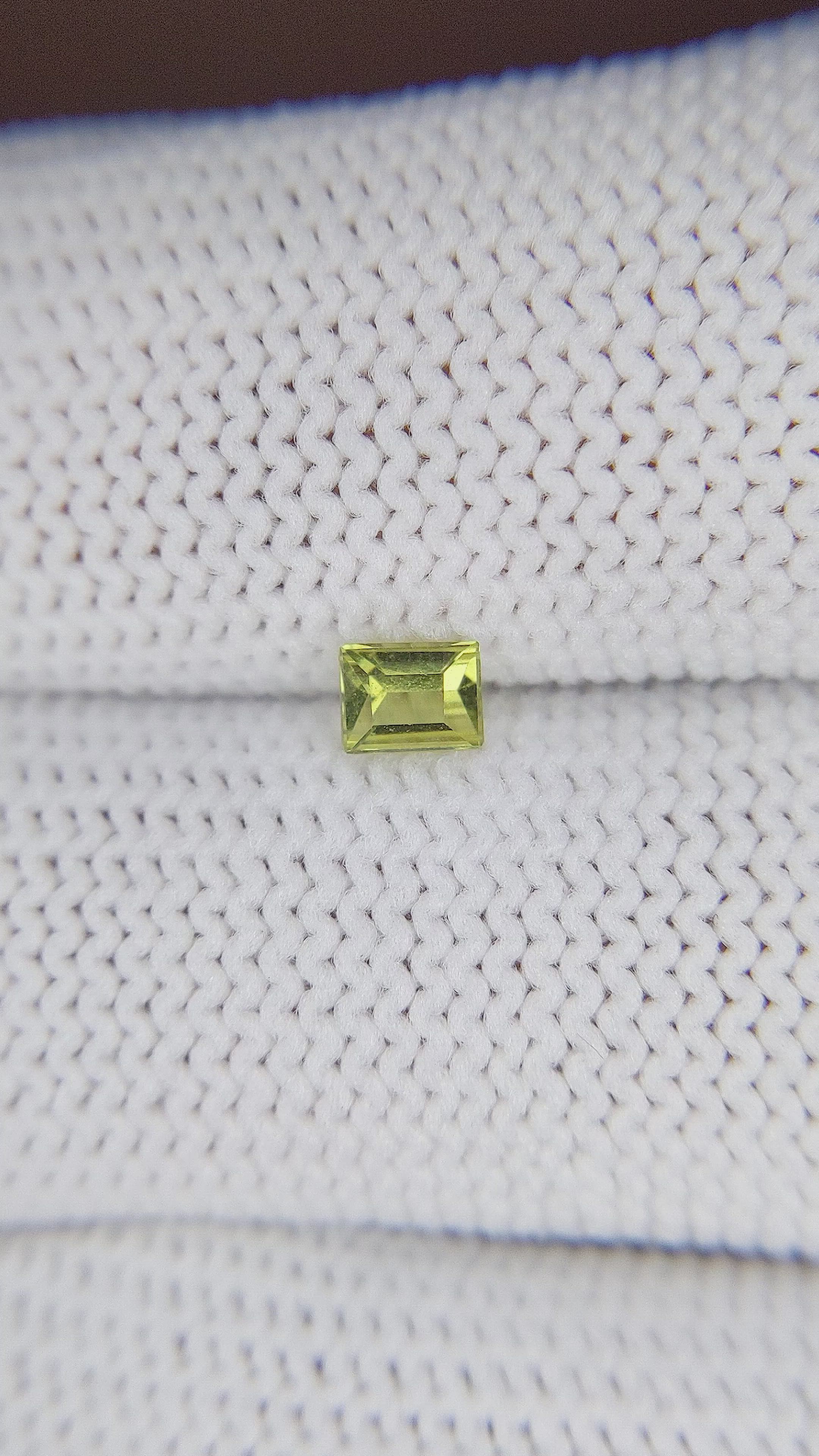 0.34 Ct. Greenish Yellow Chrysoberyl from Ceylon (Sri Lanka) Size Video