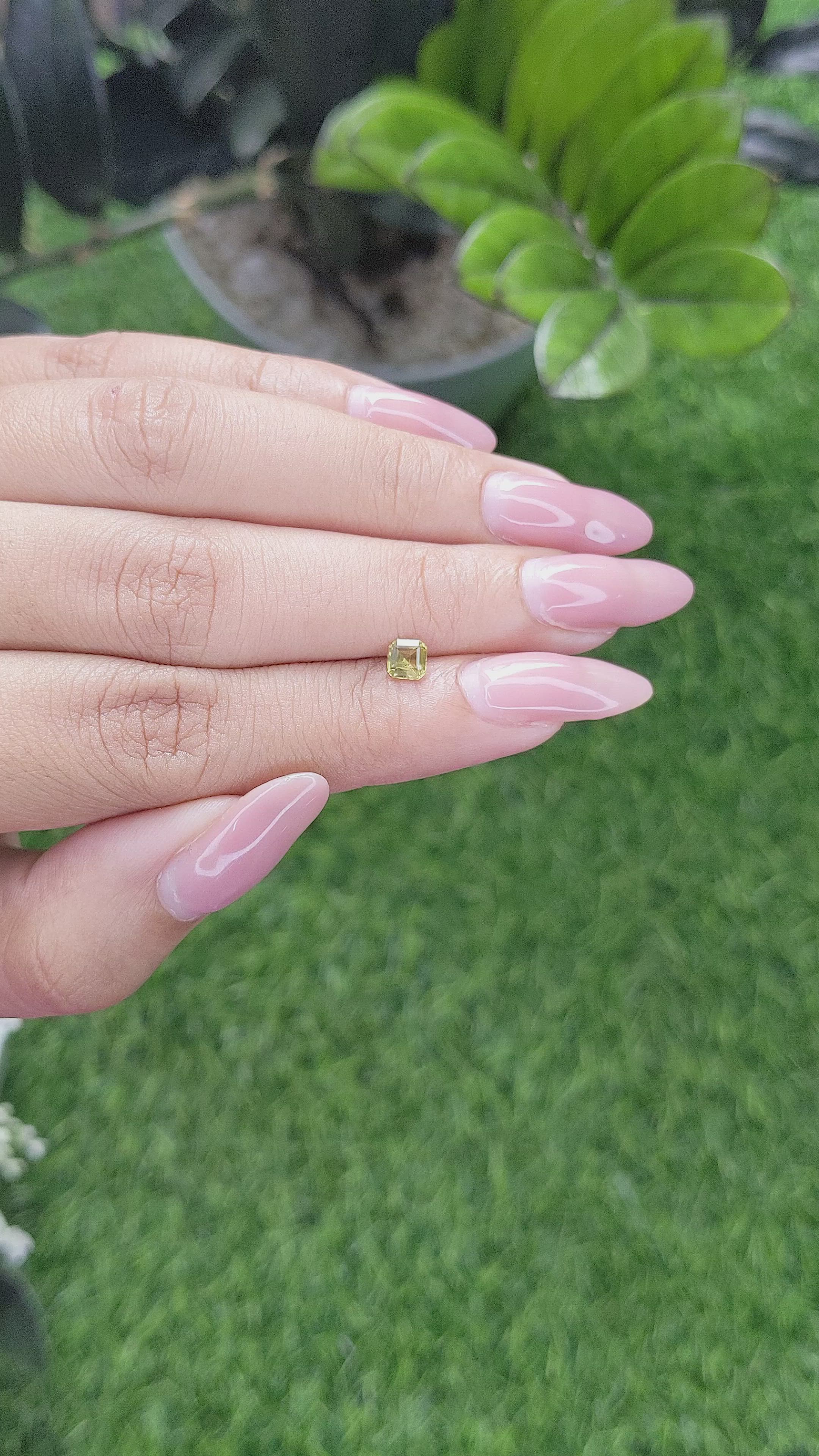 0.38 Ct. Chrysoberyl from Ceylon (Sri Lanka) Size Video