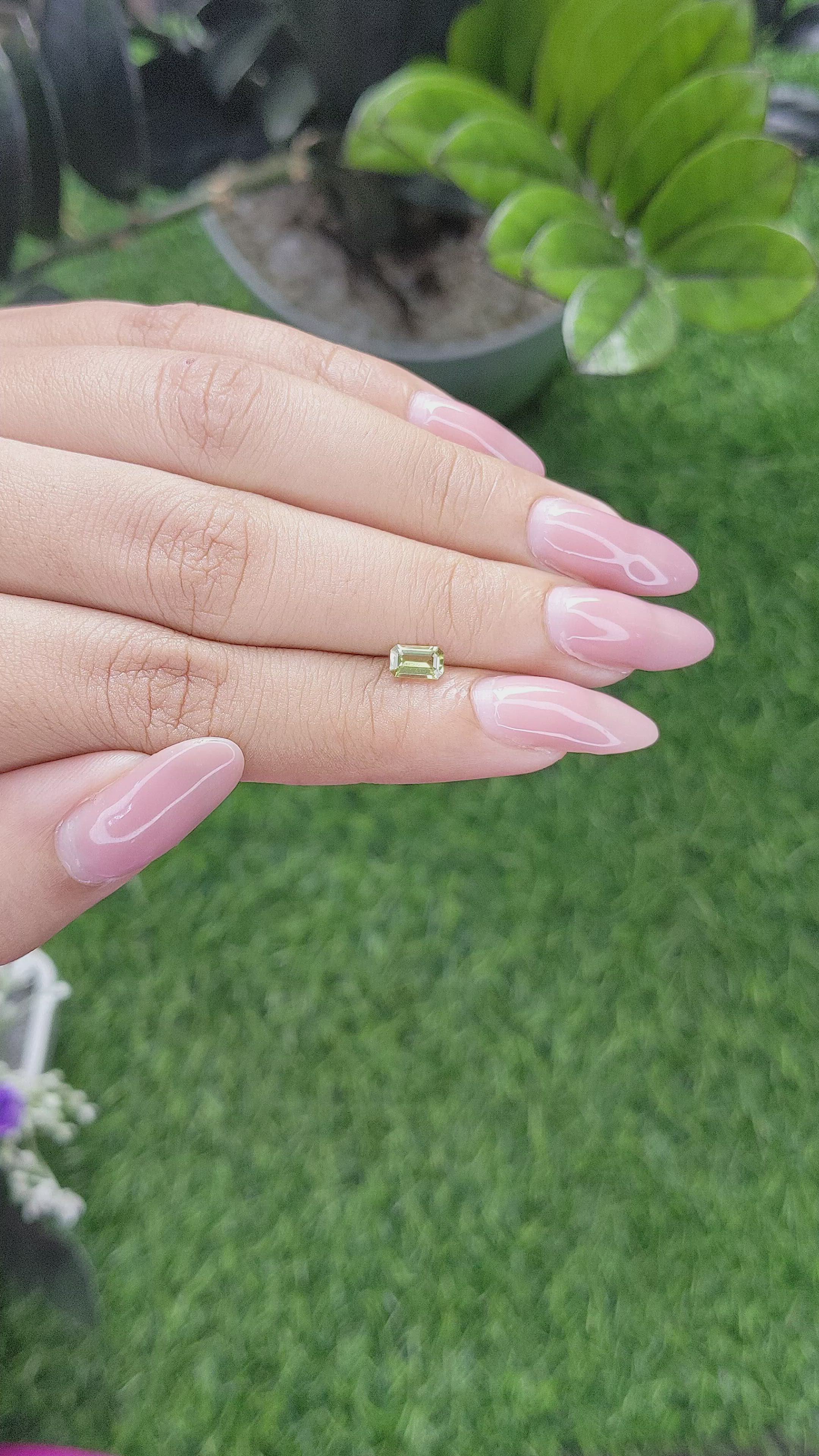 0.44 Ct. Chrysoberyl from Ceylon (Sri Lanka) Size Video