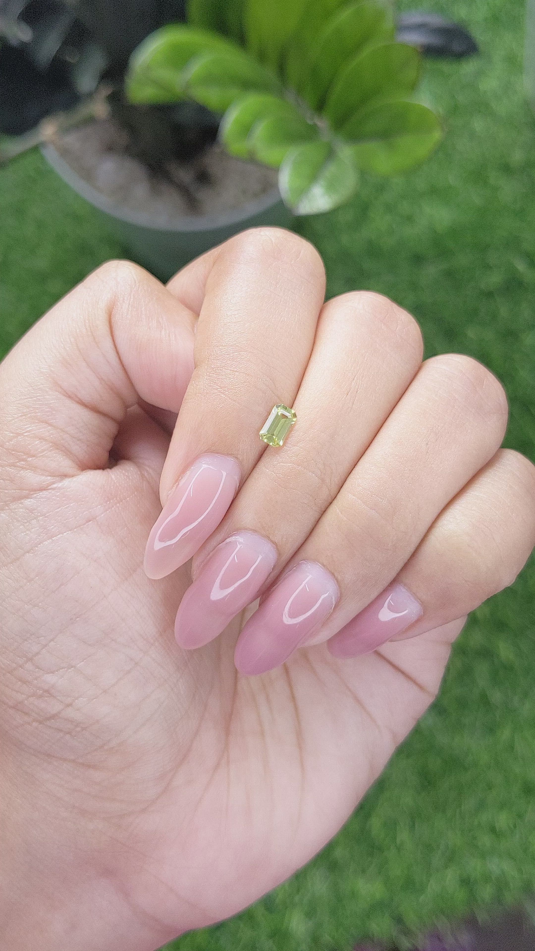 0.44 Ct. Chrysoberyl from Ceylon (Sri Lanka) Size Video