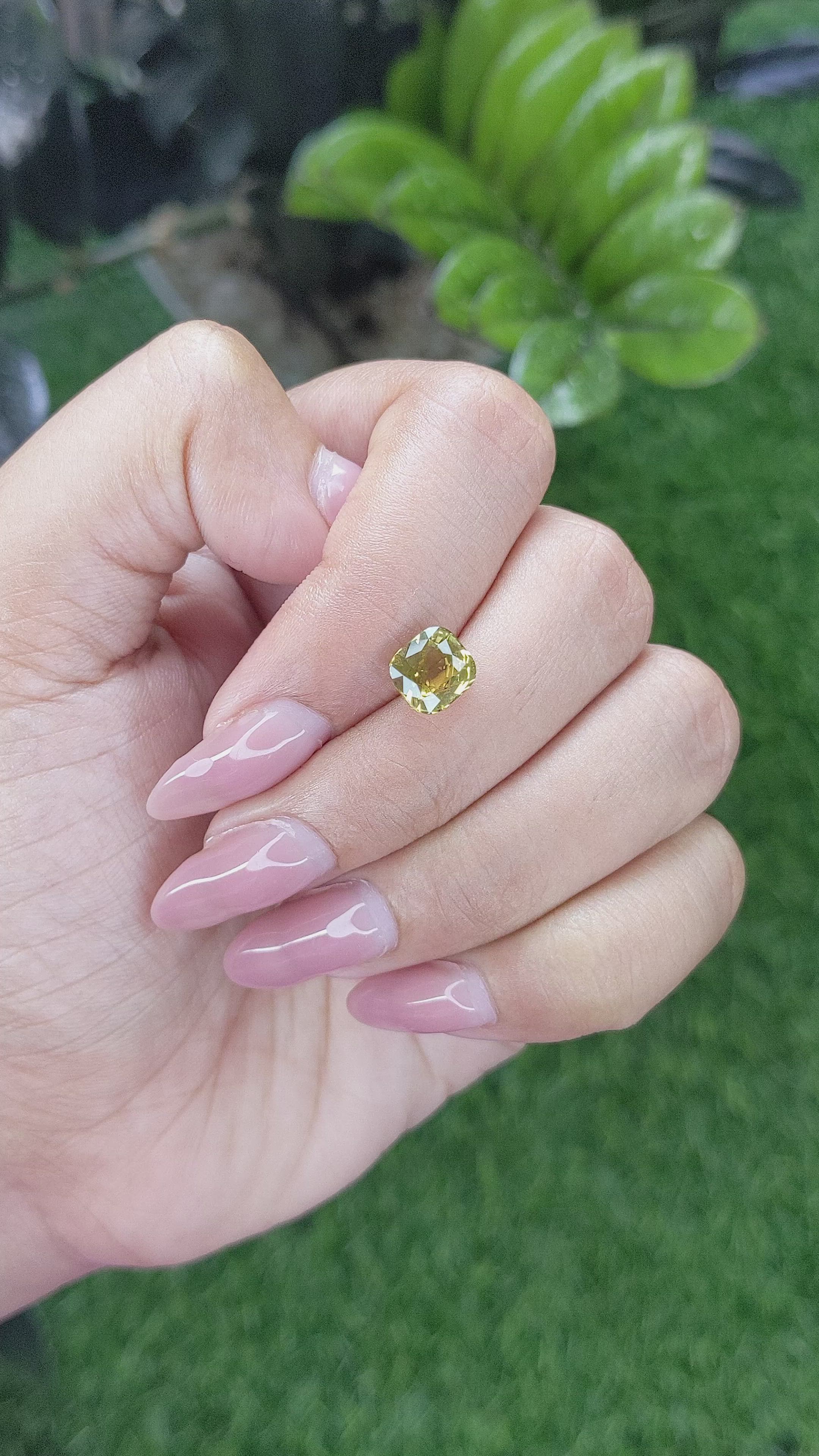 2.07 Ct. Chrysoberyl from Ceylon (Sri Lanka) Size Video