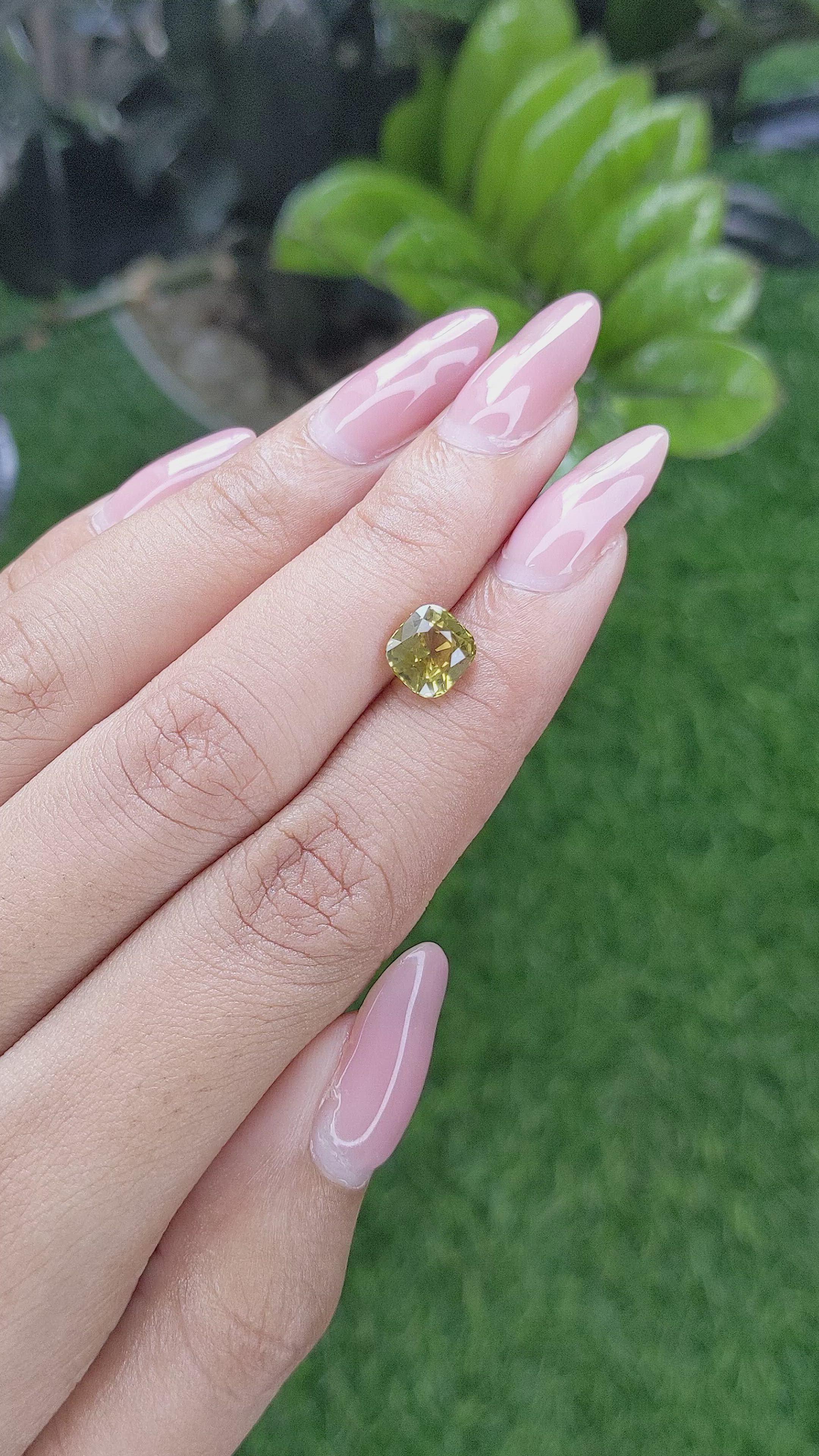 2.07 Ct. Chrysoberyl from Ceylon (Sri Lanka) Size Video