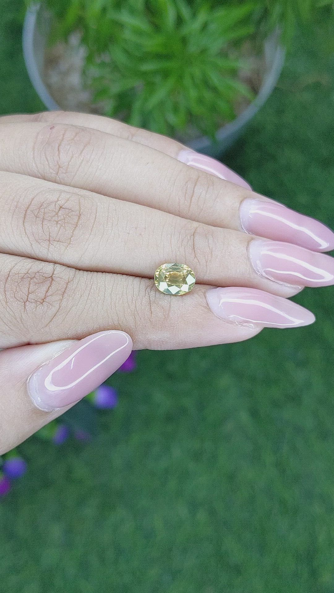 1.78 Ct. Zircon from Ceylon (Sri Lanka) Size Video