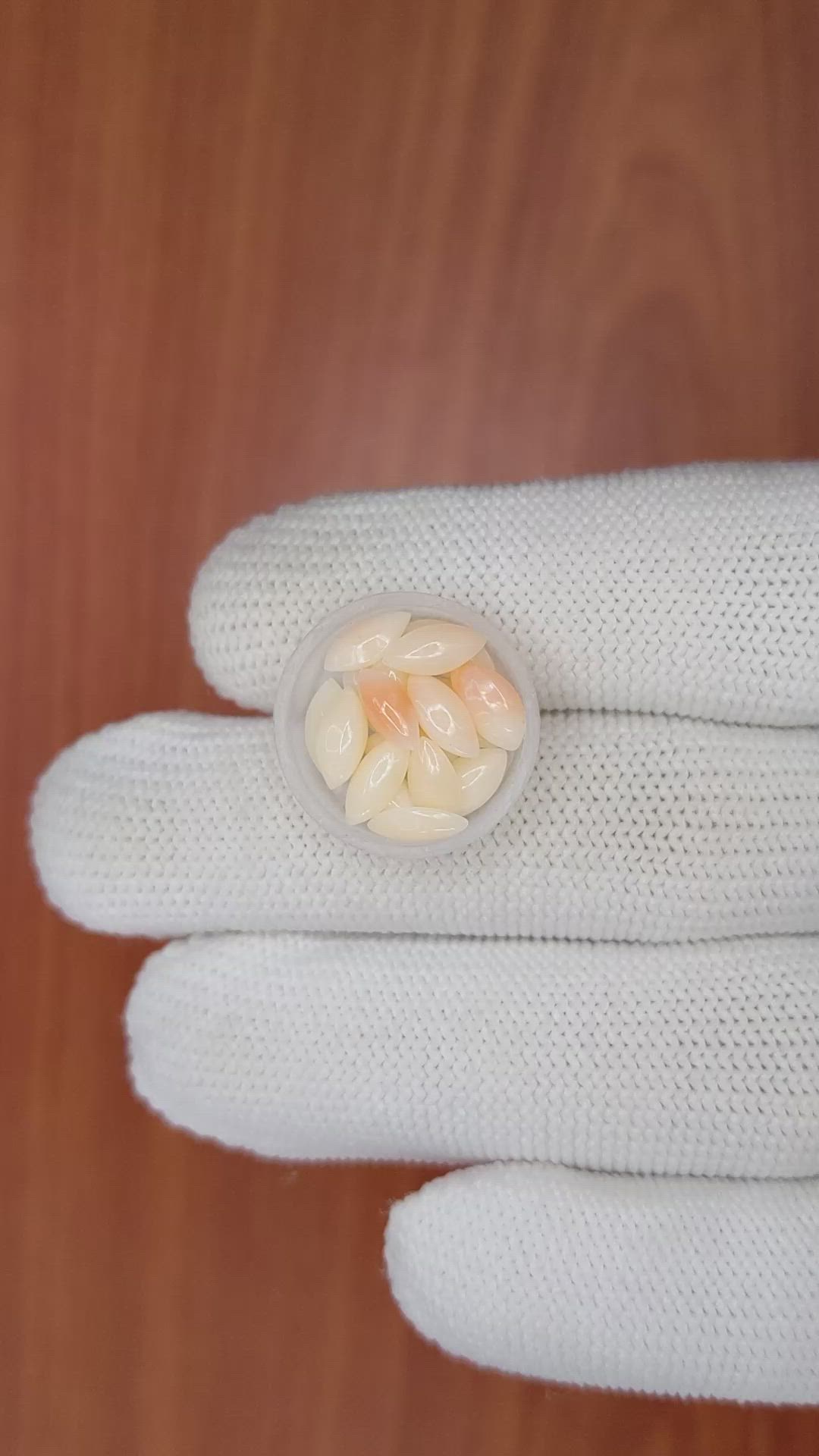 5.25 Ct. Cabochon Coral from Italy Size Video