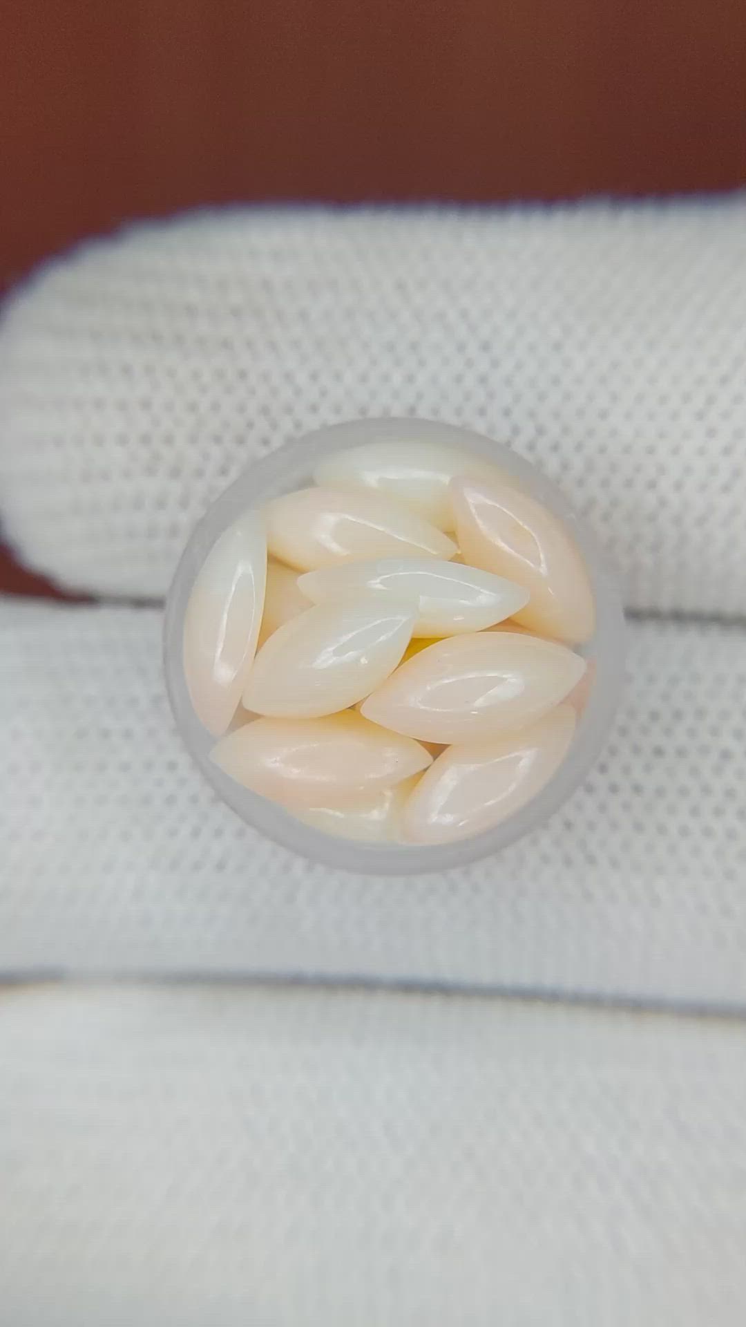 9.48 Ct. Cabochon Coral from Italy Size Video