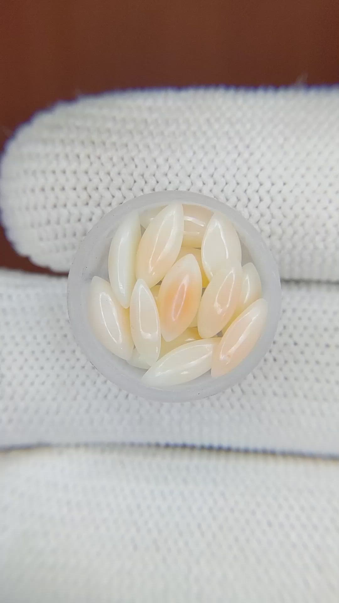 5.14 Ct. Cabochon Coral from Italy Size Video