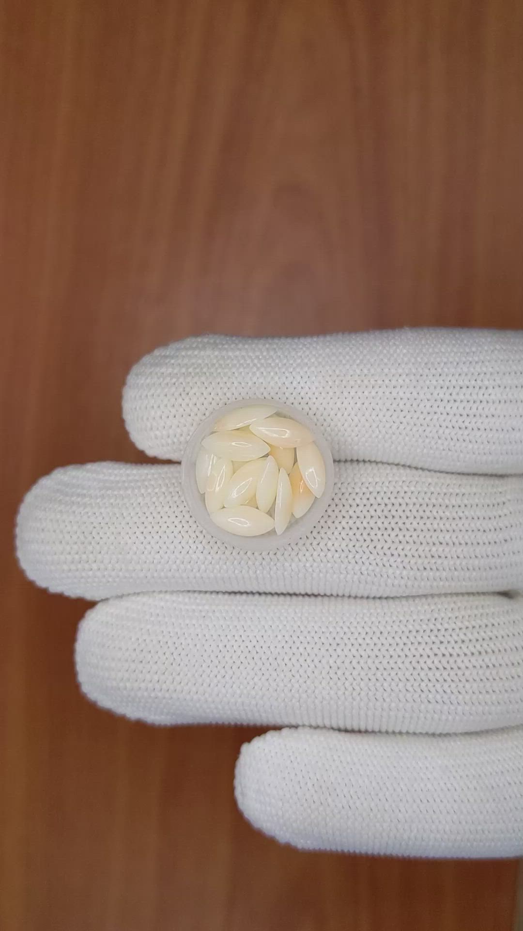 5.14 Ct. Cabochon Coral from Italy Size Video