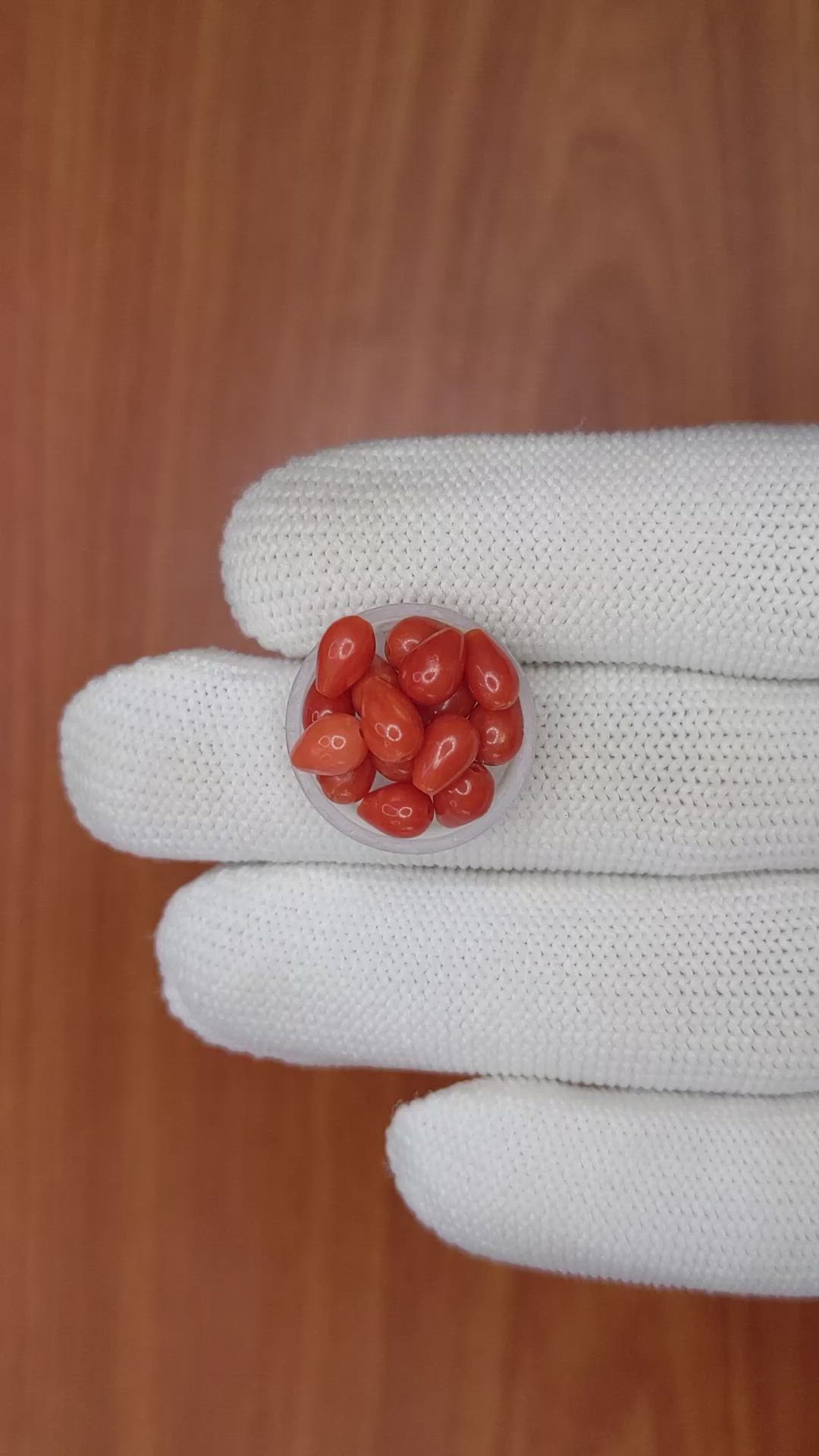 9.72 Ct. Coral from Italy Size Video