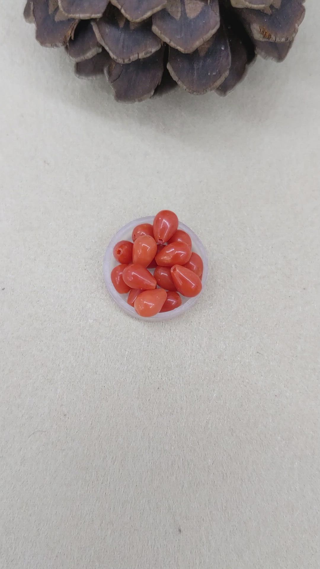 9.72 Ct. Coral from Italy Size Video
