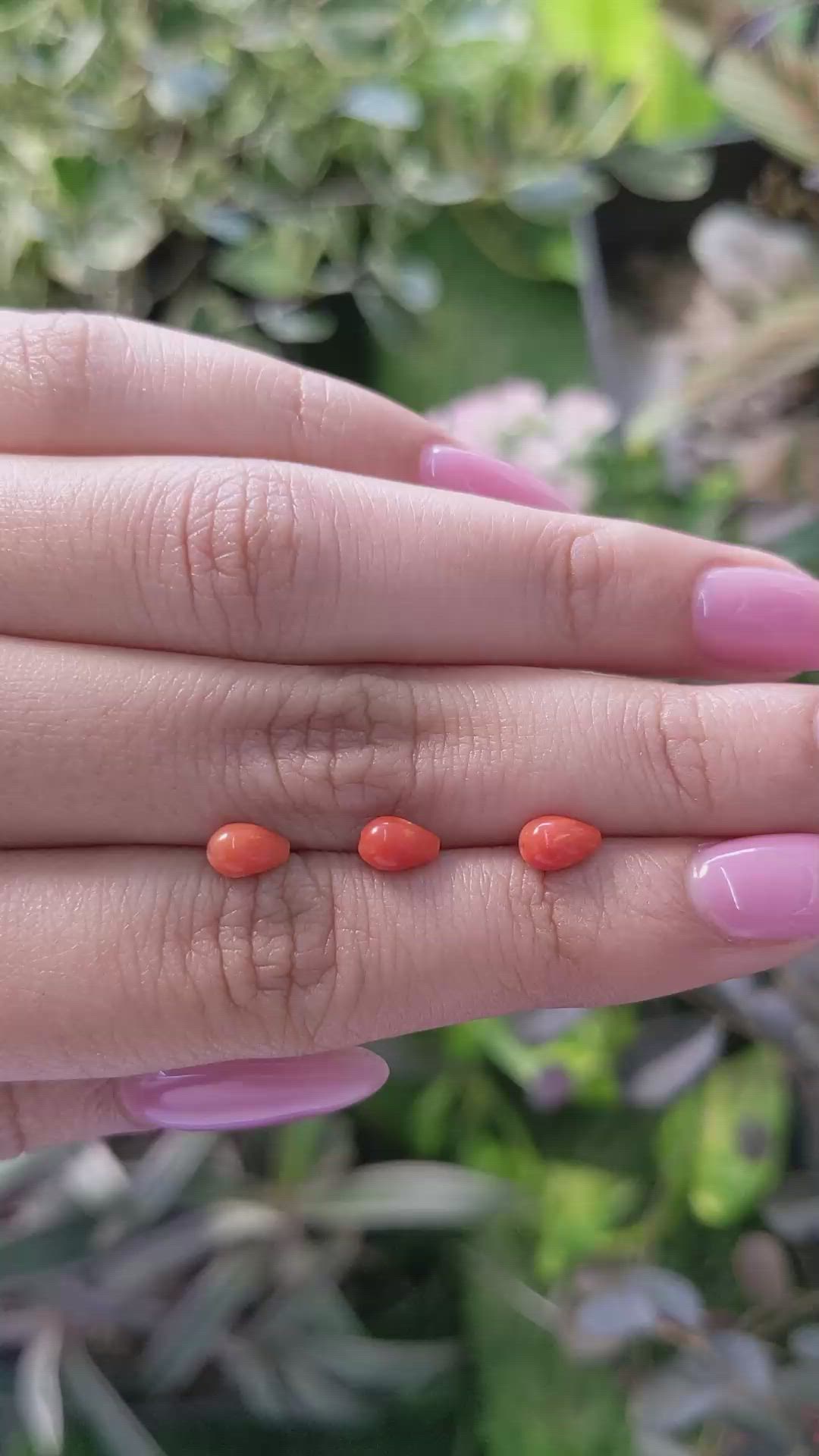 9.72 Ct. Coral from Italy Size Video