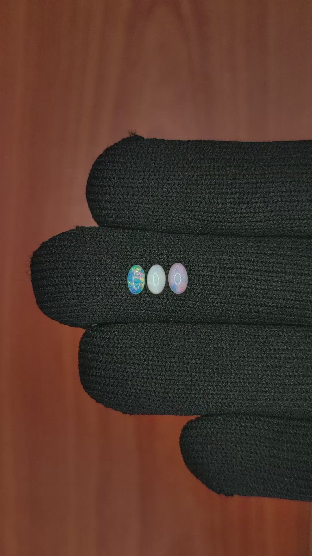 5.55 Ct. Cabochon White Opal from Australia Size Video