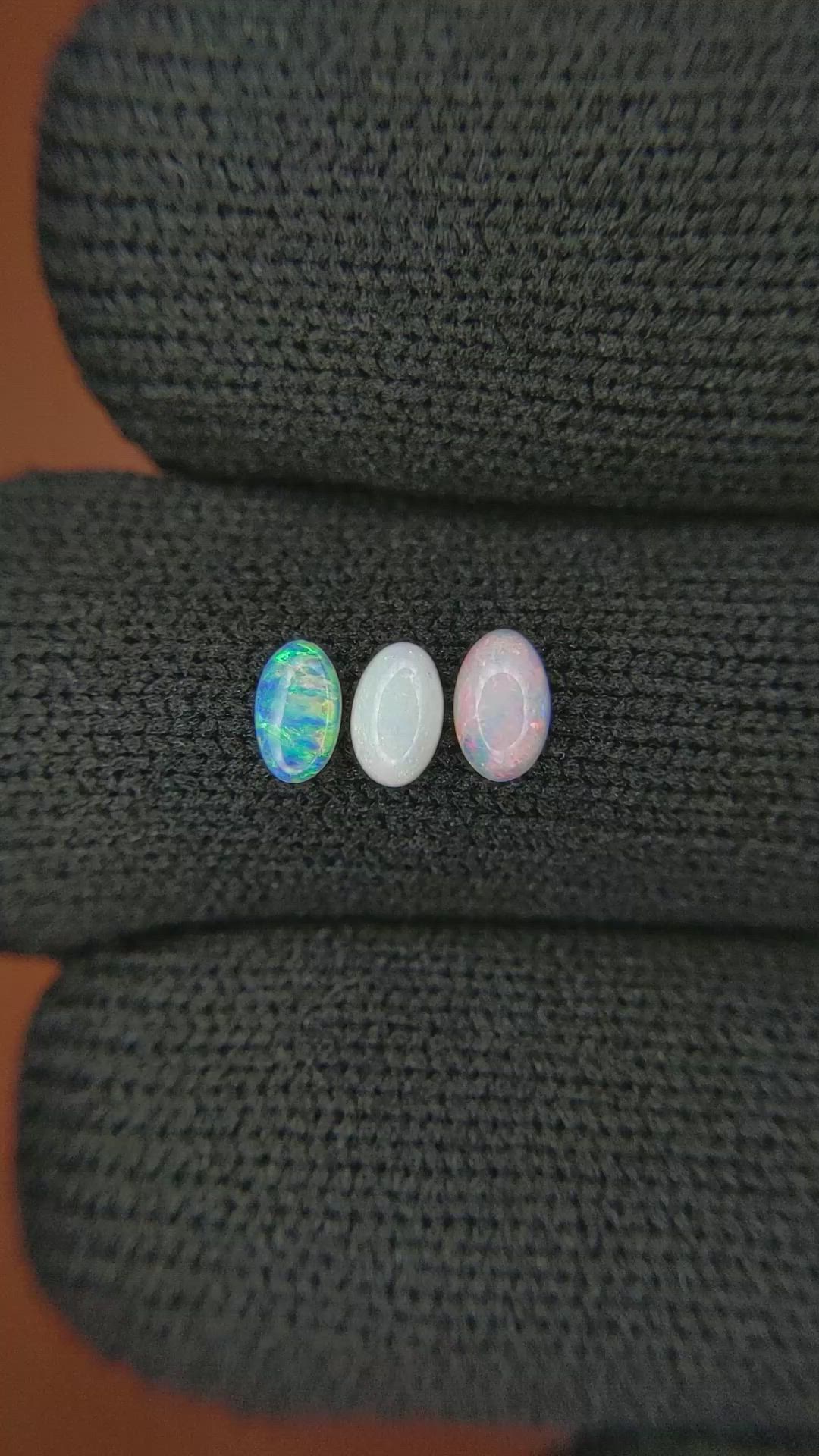 5.55 Ct. Cabochon White Opal from Australia Size Video
