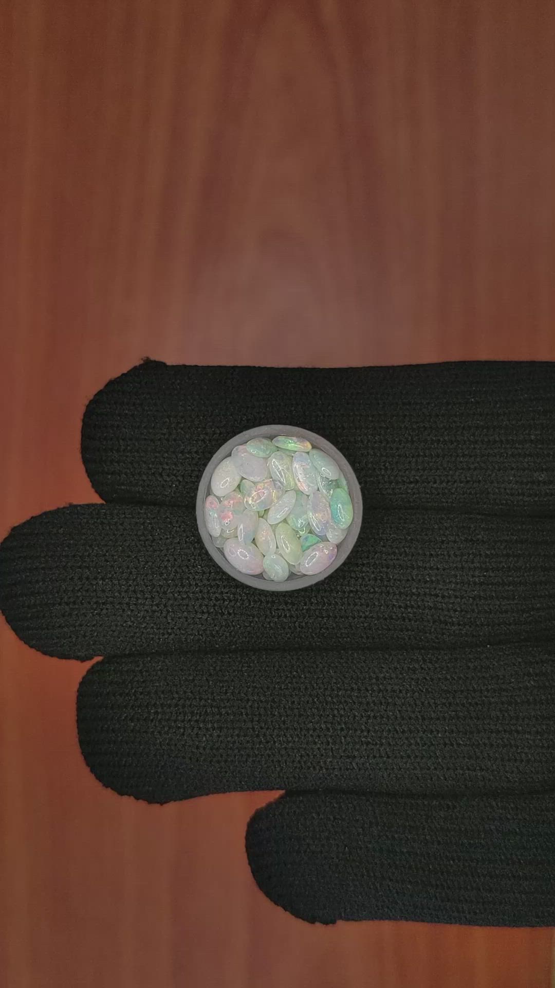 5.55 Ct. Cabochon White Opal from Australia Size Video