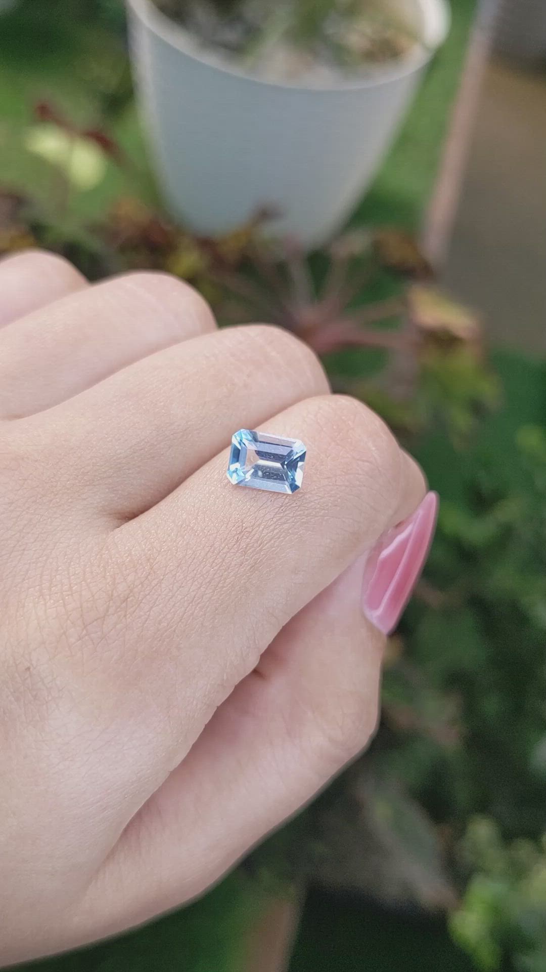 1.56 Ct. Topaz from Ceylon (Sri Lanka) Size Video