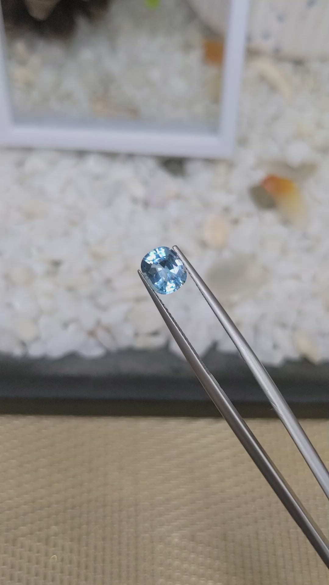 1.47 Ct. Topaz from Ceylon (Sri Lanka) Size Video