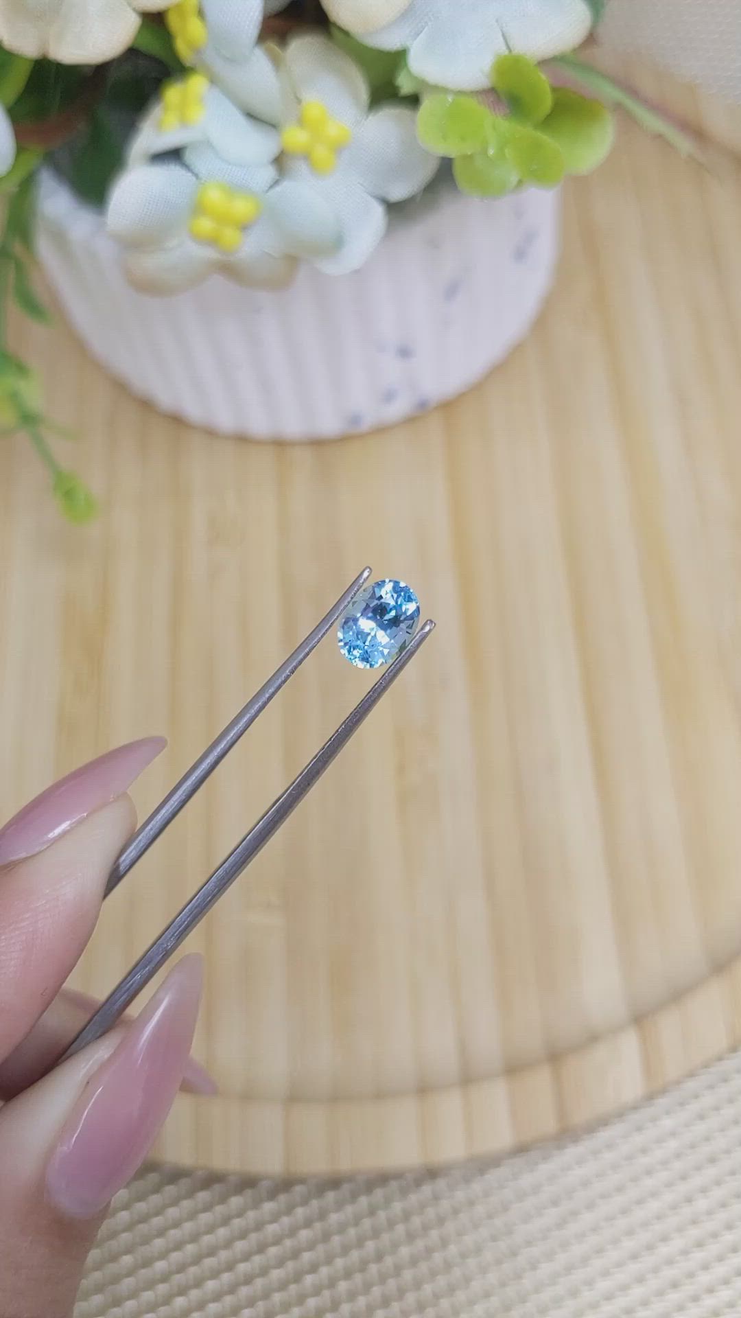 1.42 Ct. Topaz from Ceylon (Sri Lanka) Size Video