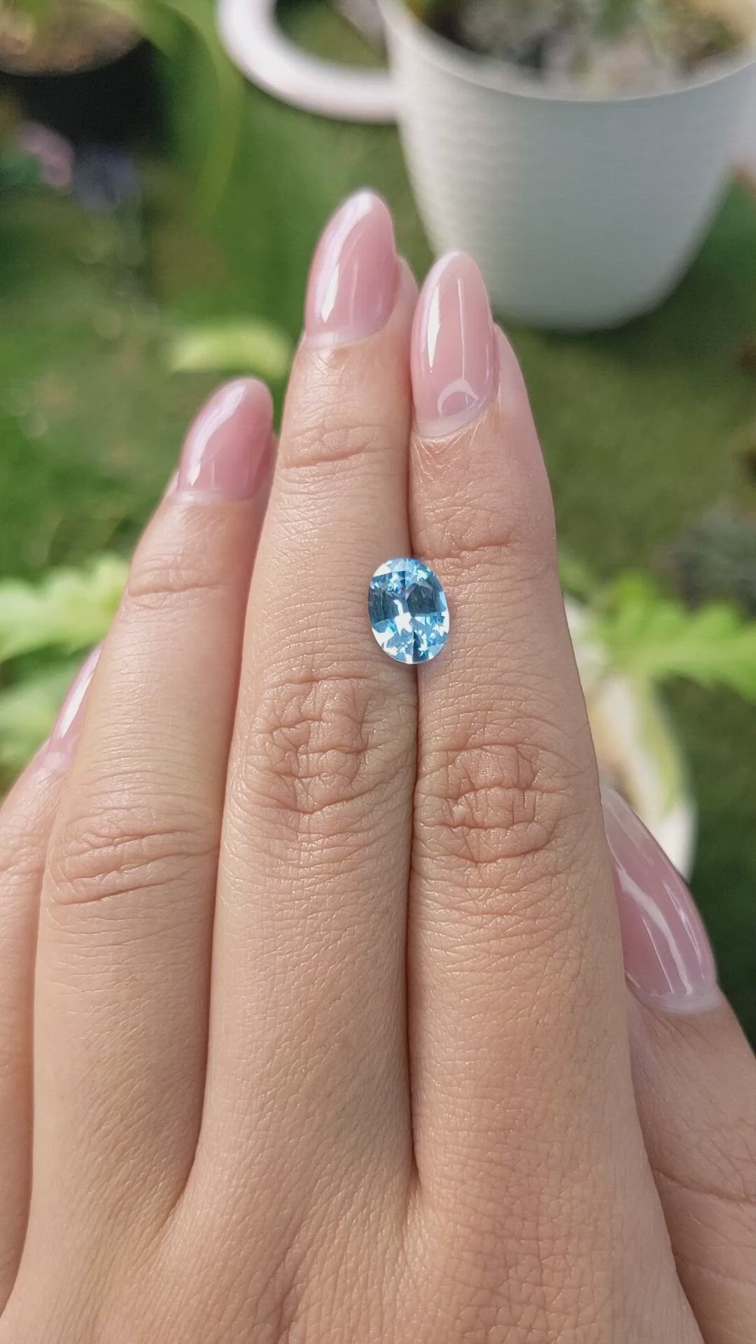 1.71 Ct. Topaz from Ceylon (Sri Lanka) Size Video