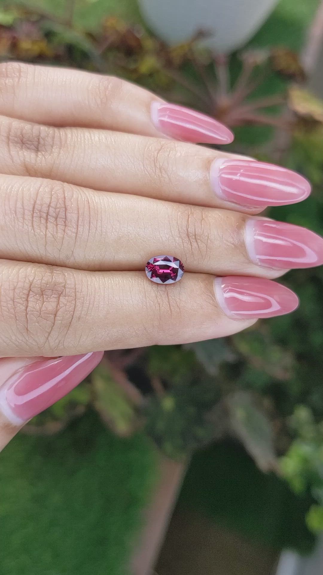 1.24 Ct. Rhodolite Garnet from Ceylon (Sri Lanka) Size Video