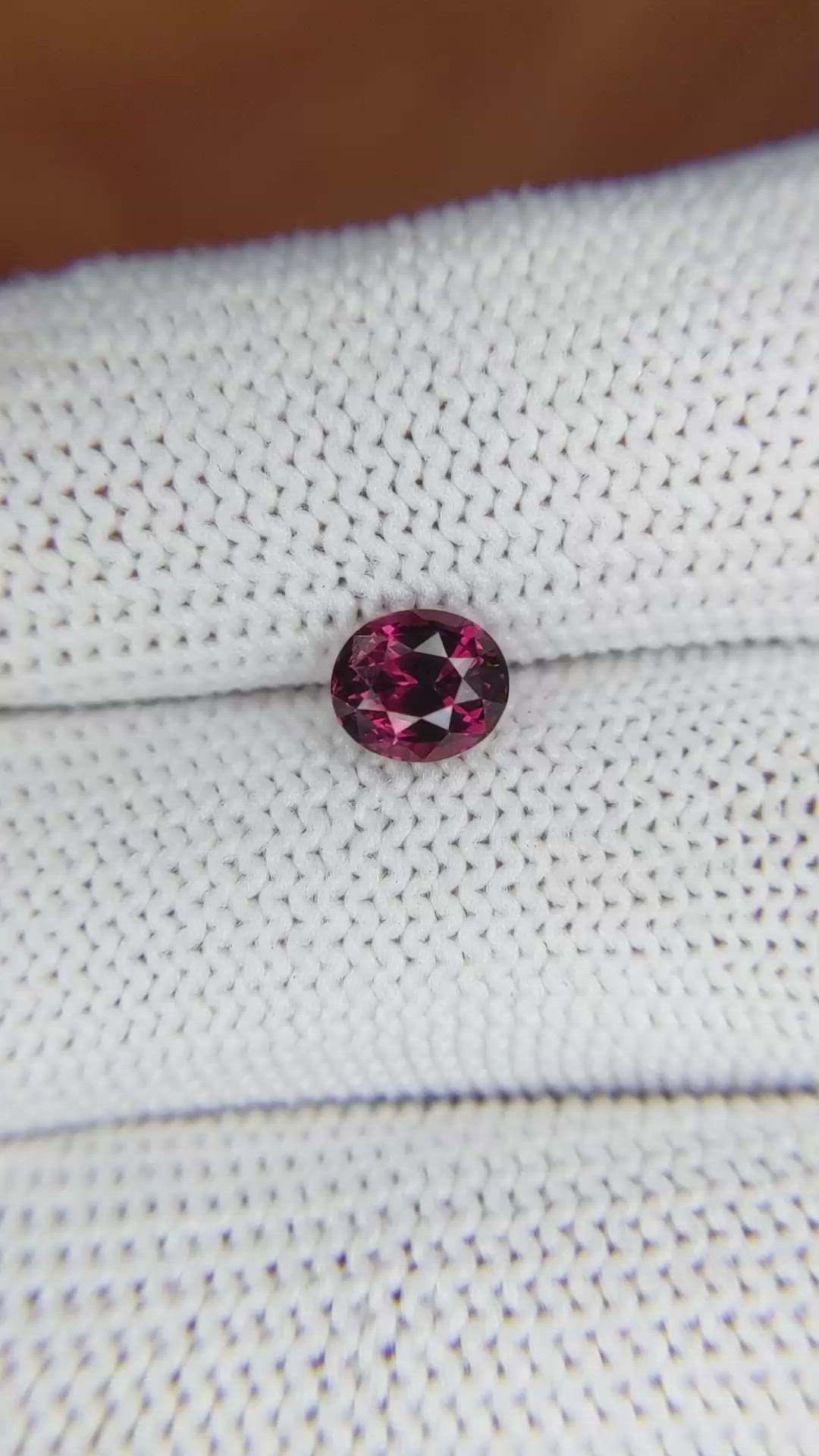 1.19 Ct. Rhodolite Garnet from Ceylon (Sri Lanka) Size Video