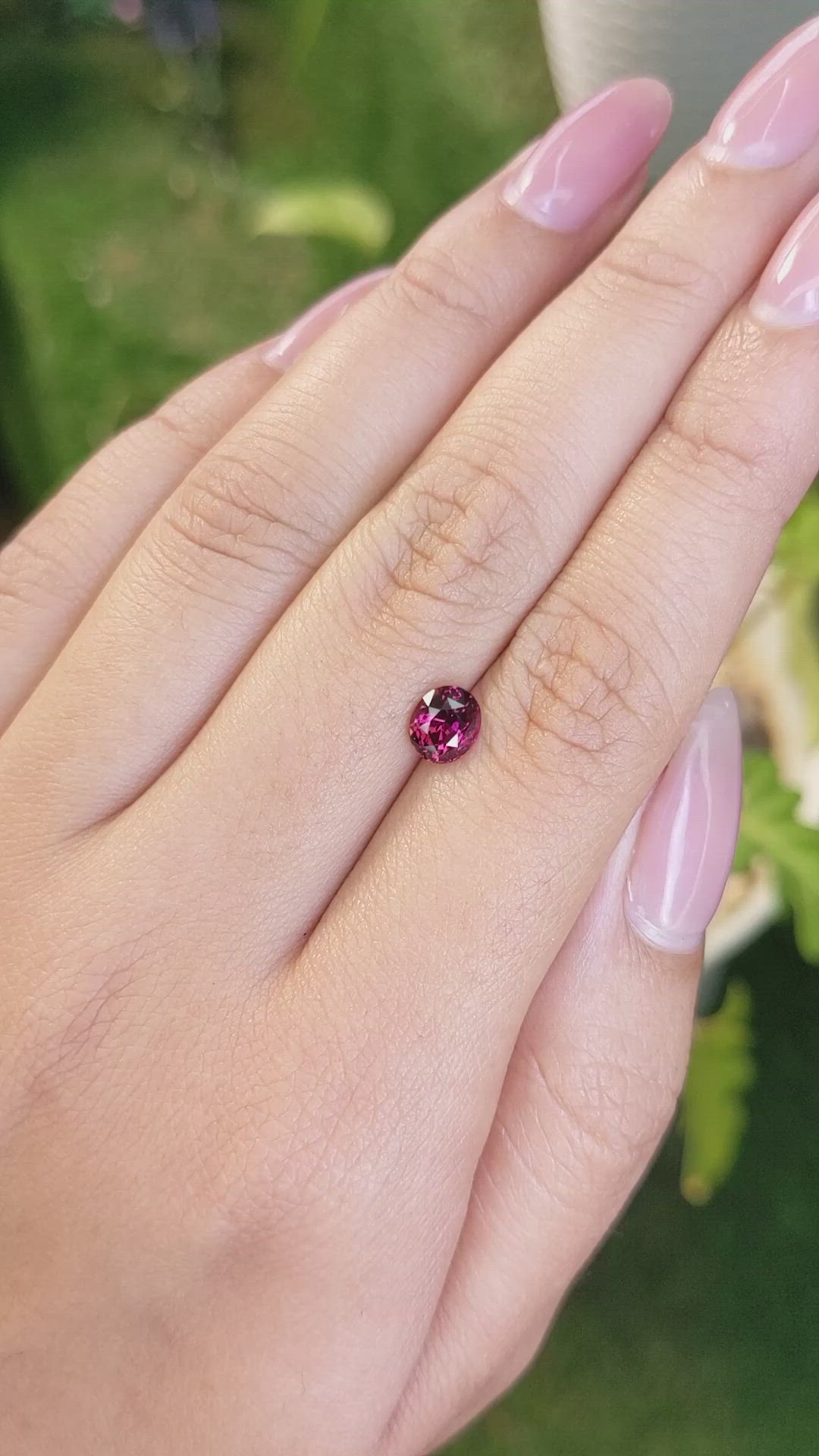 1.19 Ct. Rhodolite Garnet from Ceylon (Sri Lanka) Size Video