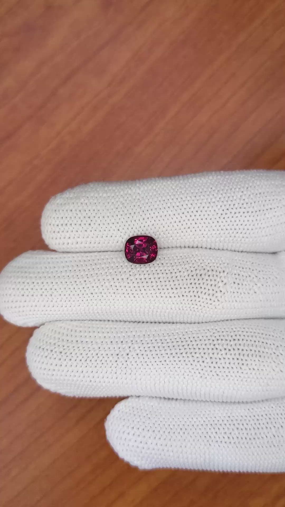 1.71 Ct. Rhodolite Garnet from Ceylon (Sri Lanka) Size Video