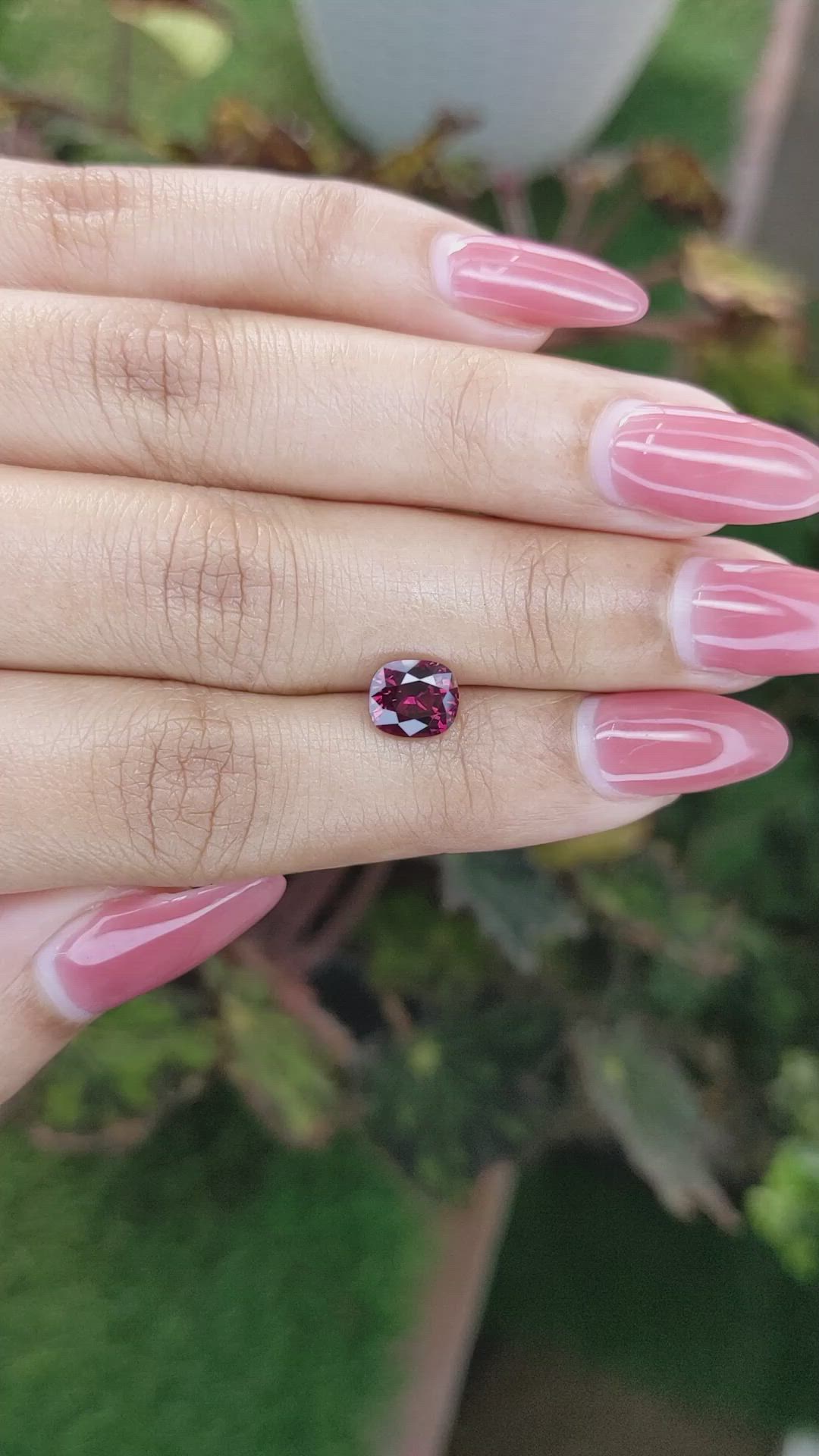1.71 Ct. Rhodolite Garnet from Ceylon (Sri Lanka) Size Video