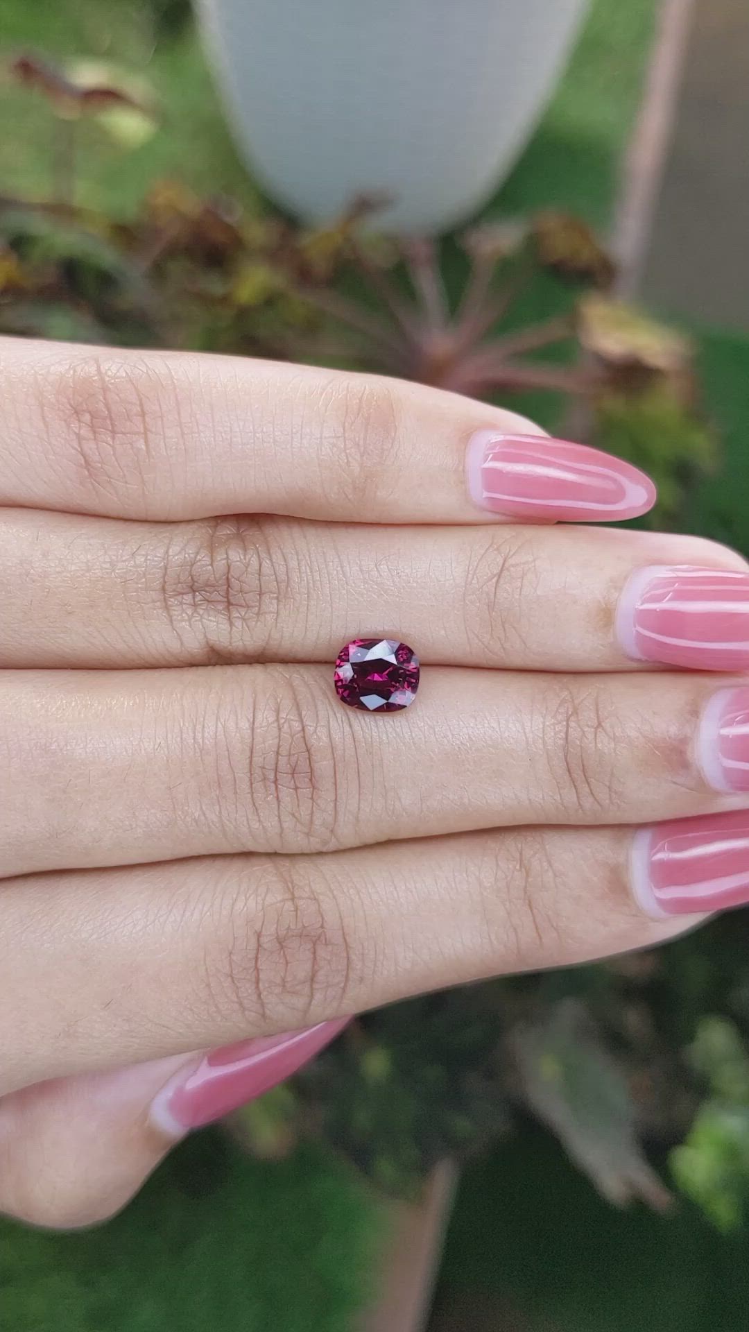 1.71 Ct. Rhodolite Garnet from Ceylon (Sri Lanka) Size Video