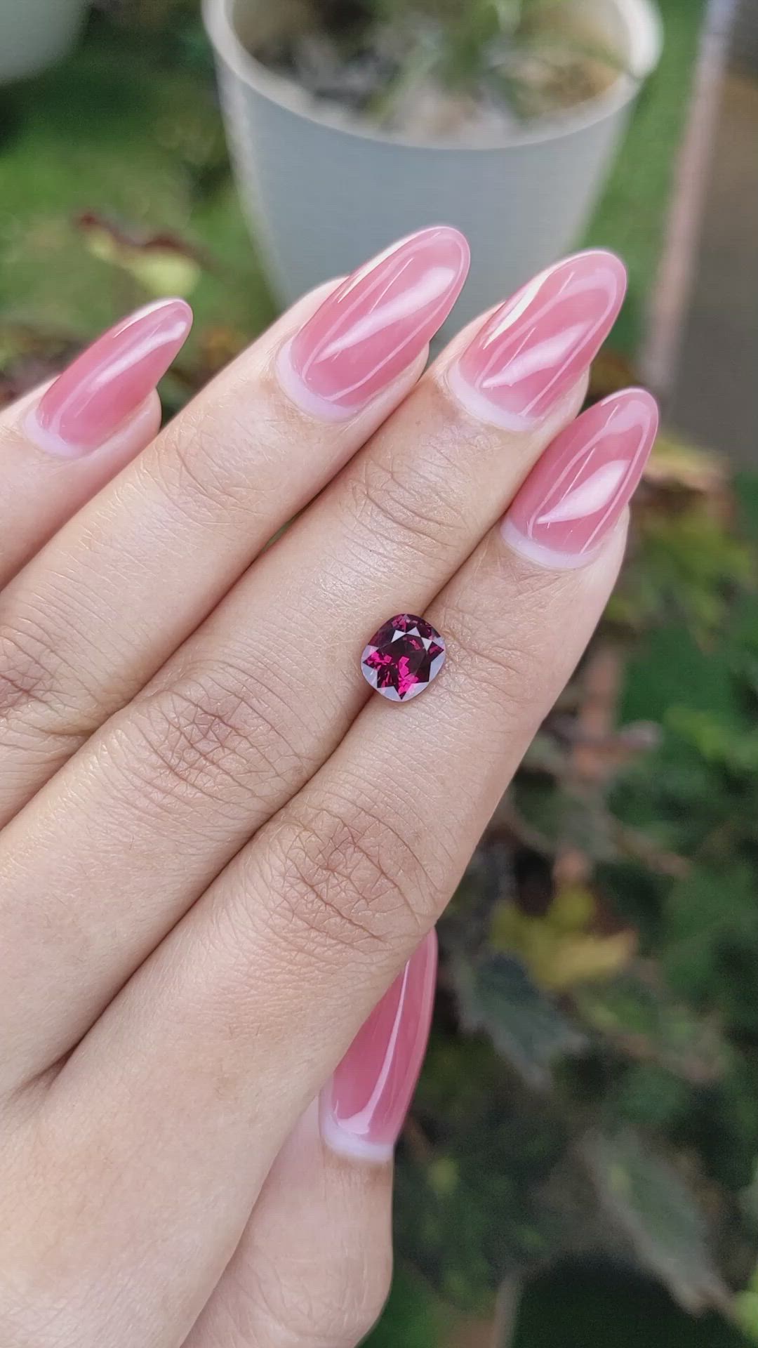 1.71 Ct. Rhodolite Garnet from Ceylon (Sri Lanka) Size Video