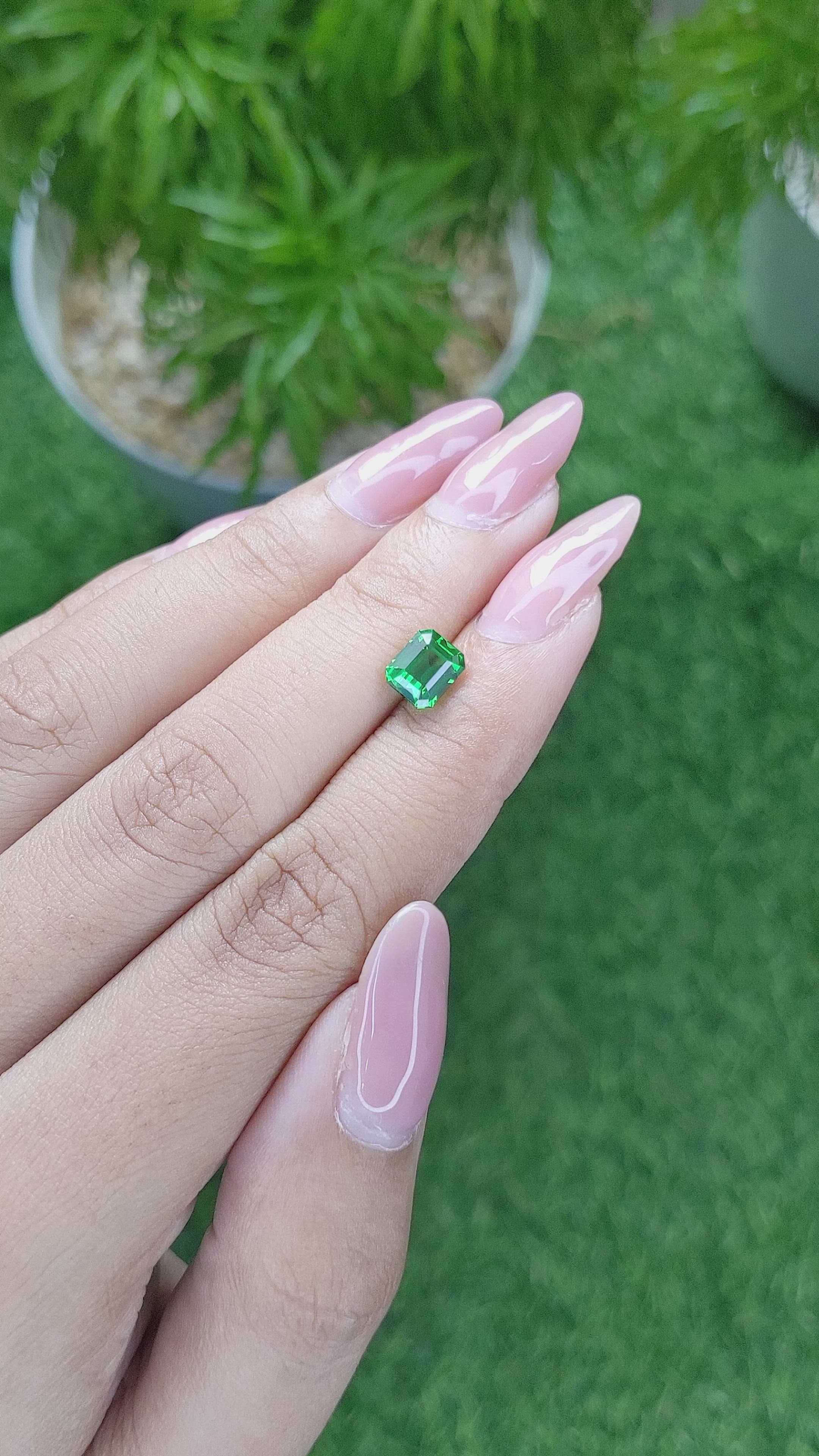 1.62 Ct. Tsavorite Garnet from Tanzania Size Video