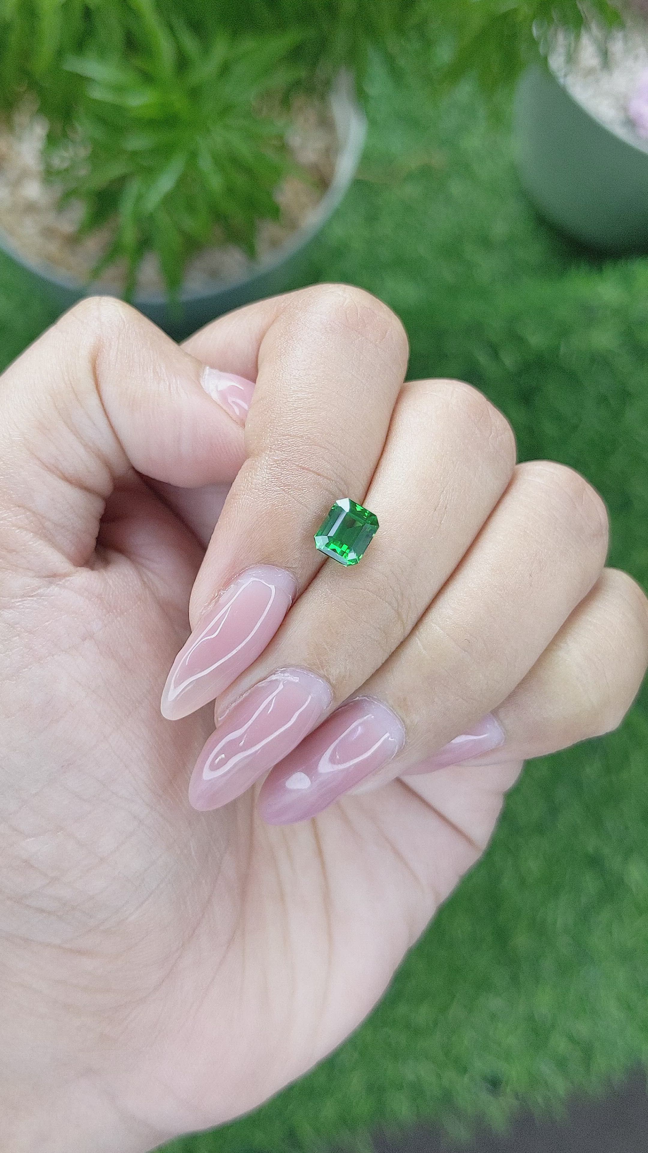 1.62 Ct. Tsavorite Garnet from Tanzania Size Video