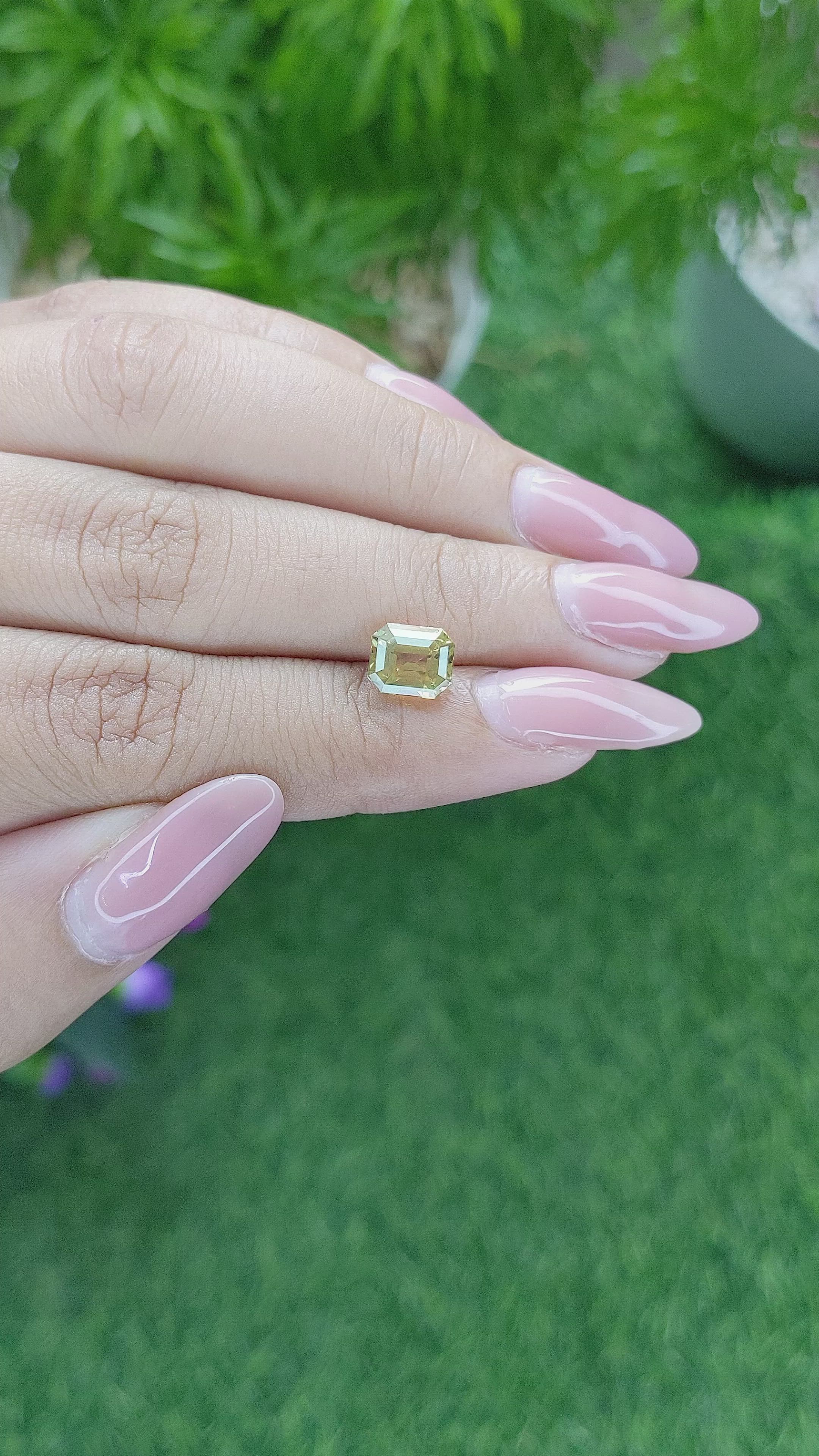 2.06 Ct. Chrysoberyl from Tanzania Size Video