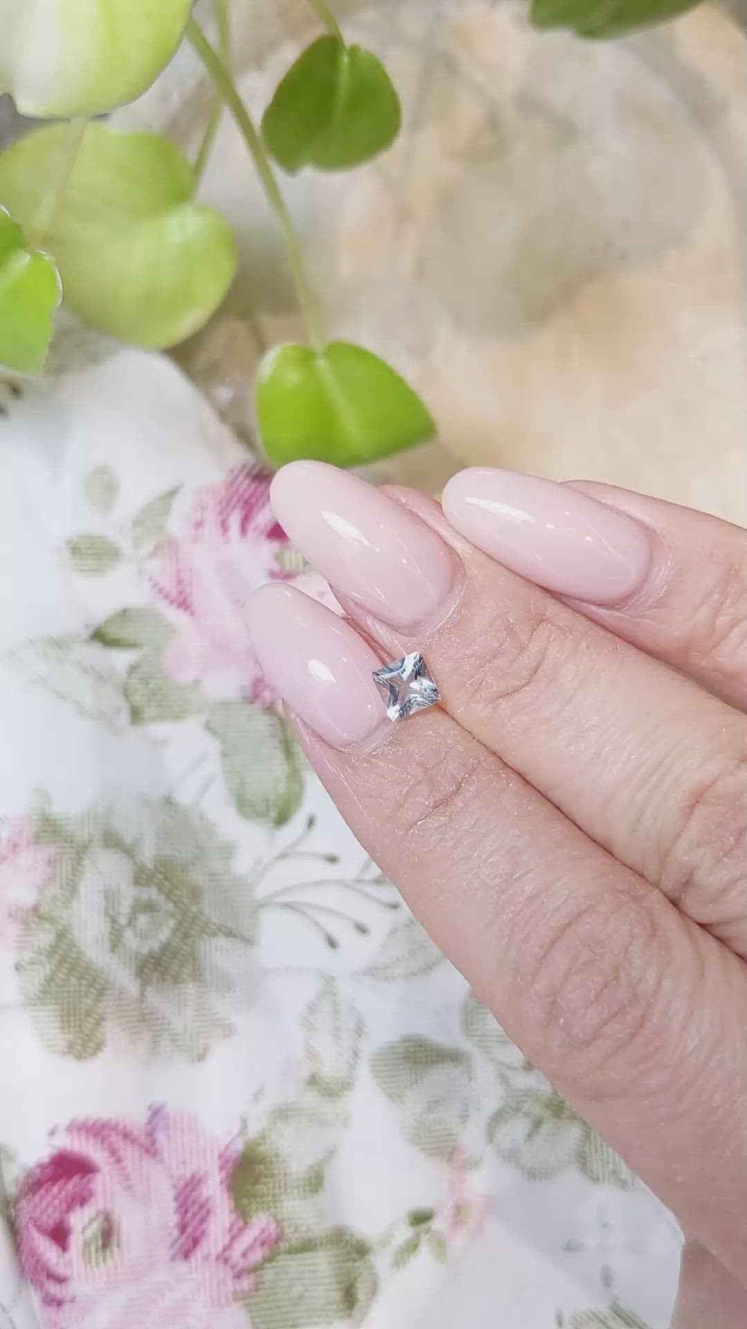 0.67 Ct. Aquamarine from Brazil Size Video